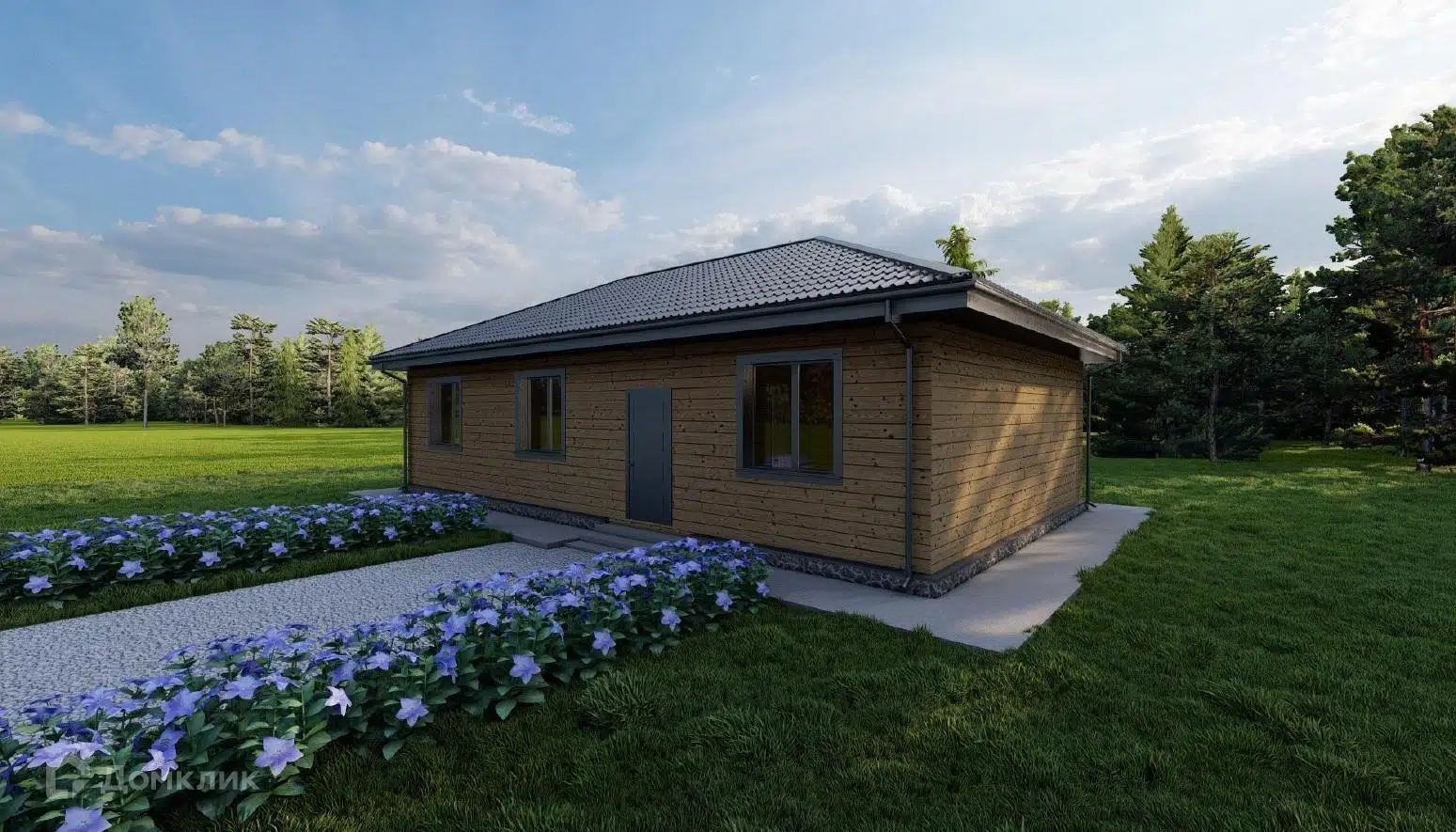 Проект дома «ND-TP 3 Брус» компании ТСК Новый Дом из материала Брус естественной влажности площадью 92.19м² под ключ за 4182000₽ в Донецке | 1 этаж, 3 спальни, 2 санузла – Домклик