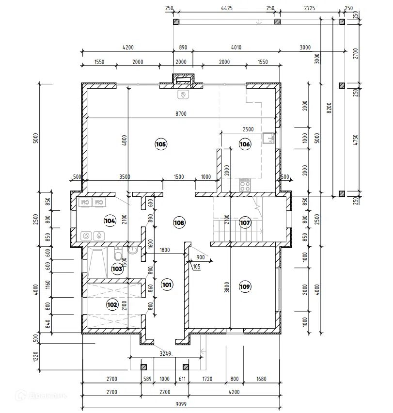 Планировка 1 этаж этажа