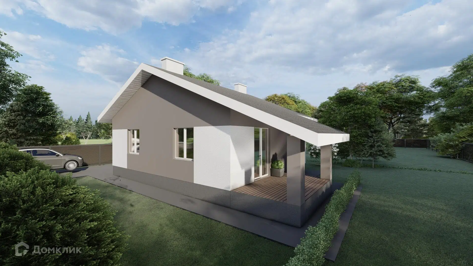 Проект дома «Эталон_65» компании эталонстройдом из материала Керамические блоки площадью 65.3м² под ключ за 4800000₽ в Луганске | 1 этаж, 2 спальни, 2 санузла – Домклик