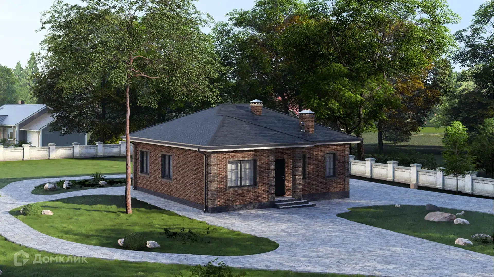 Проект дома «Рубин» компании ИП Ветринский Андрей Александрович из материала Газобетонные блоки площадью 104.7м² под ключ за 4445750₽ в Донецке | 1 этаж, 3 спальни, 1 санузел – Домклик