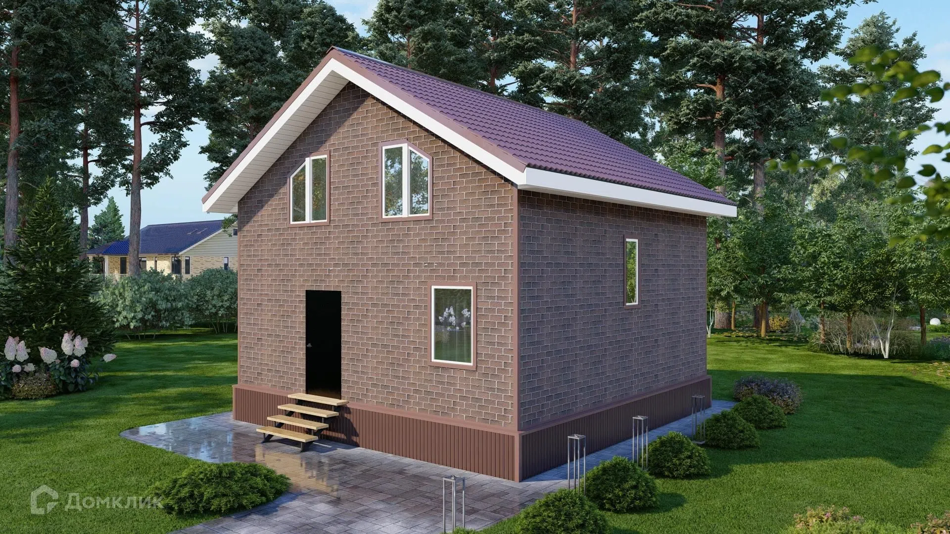 Проект дома «Дом из СИП панелей 102,77 м² (1024-ЭП)» компании Альфа SIP · Дома из СИП панелей из материала SIP-панели площадью 102.77м² под ключ за 5807850₽ в Донецке | 2 этажа, 4 спальни, 2 санузла – Домклик