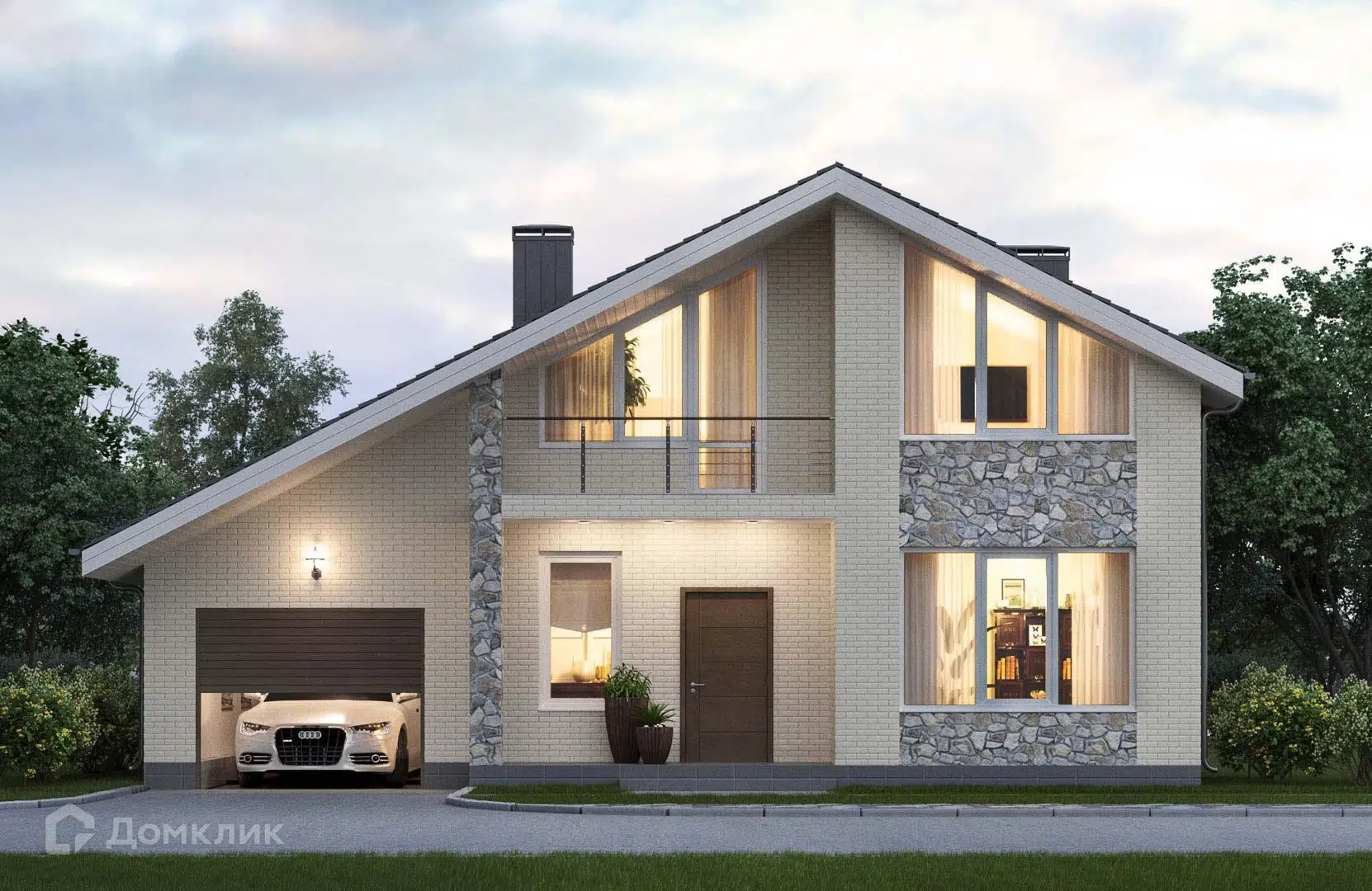 Проект дома «Проект №89» компании СК НОВАЦИЯ Санкт-Петербург и ЛО из материала Кирпич площадью 224м² под ключ за 11200000₽ в Донецке | 2 этажа, 4 спальни, 2 санузла – Домклик