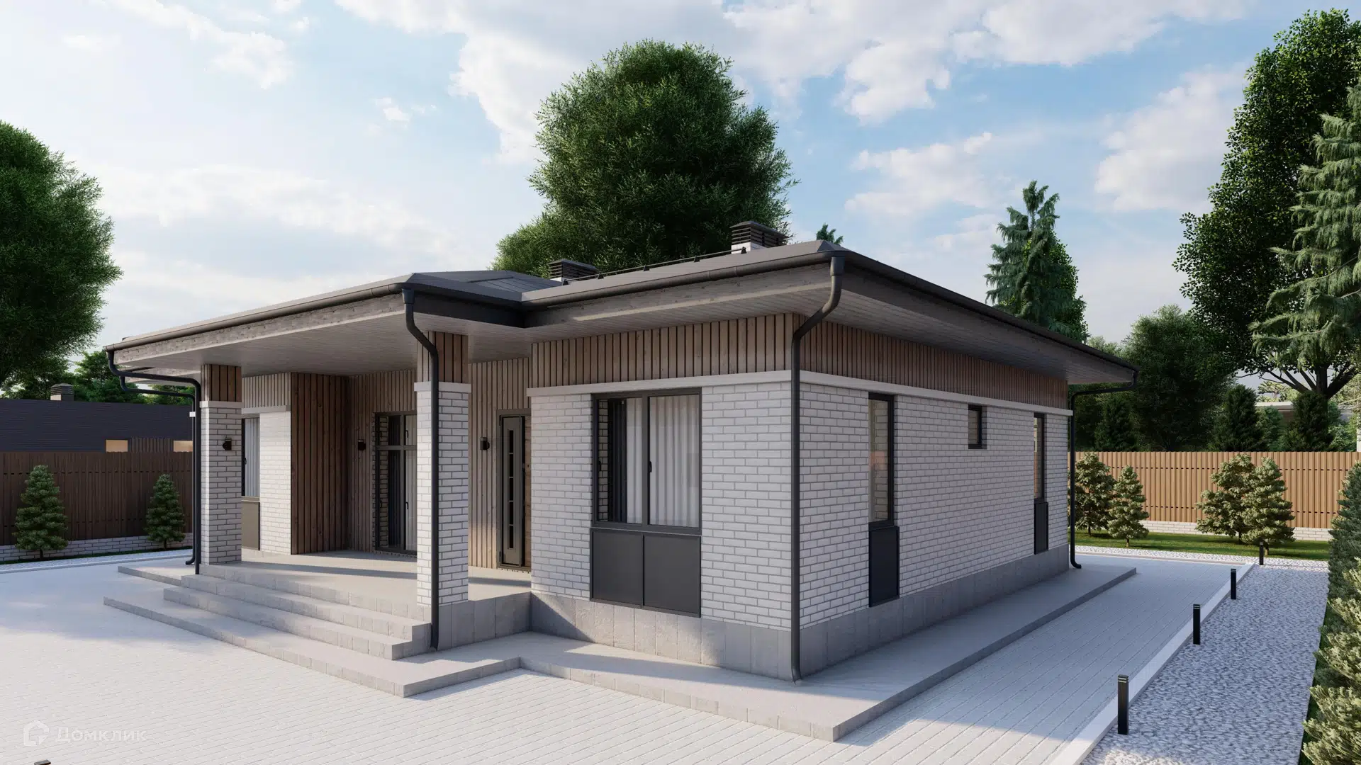 Проект дома «Одноэтажный жилой дом 111 квм» компании Строительная Компания «Алмистрой» из материала Газосиликатные блоки площадью 111м² под ключ за 5550000₽ в Донецке | 1 этаж, 3 спальни, 2 санузла – Домклик