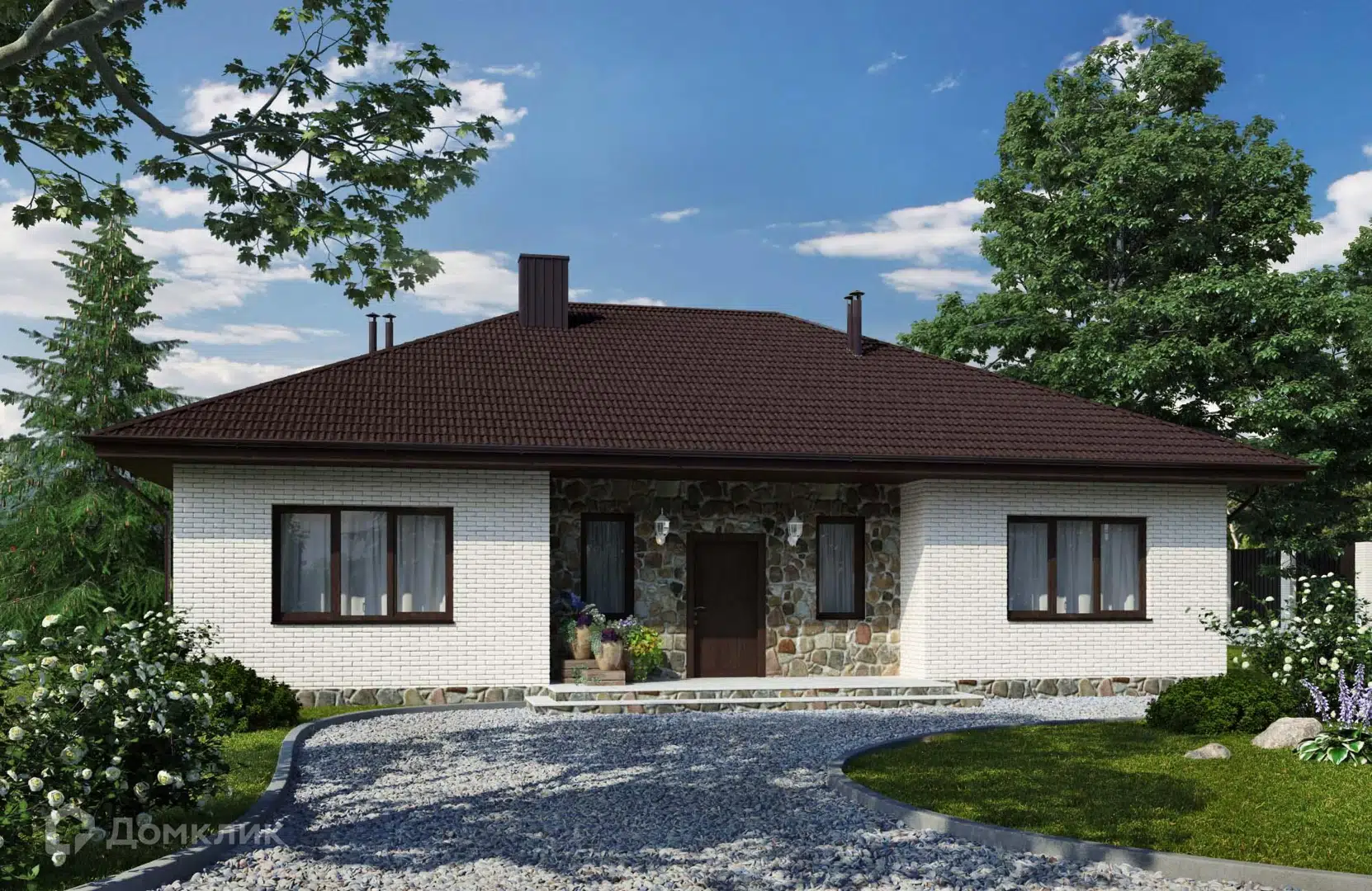 Проект дома «Проект №114» компании СК НОВАЦИЯ Санкт-Петербург и ЛО из материала Газобетонные блоки площадью 140м² под ключ за 9850000₽ в Донецке | 1 этаж, 3 спальни, 2 санузла – Домклик