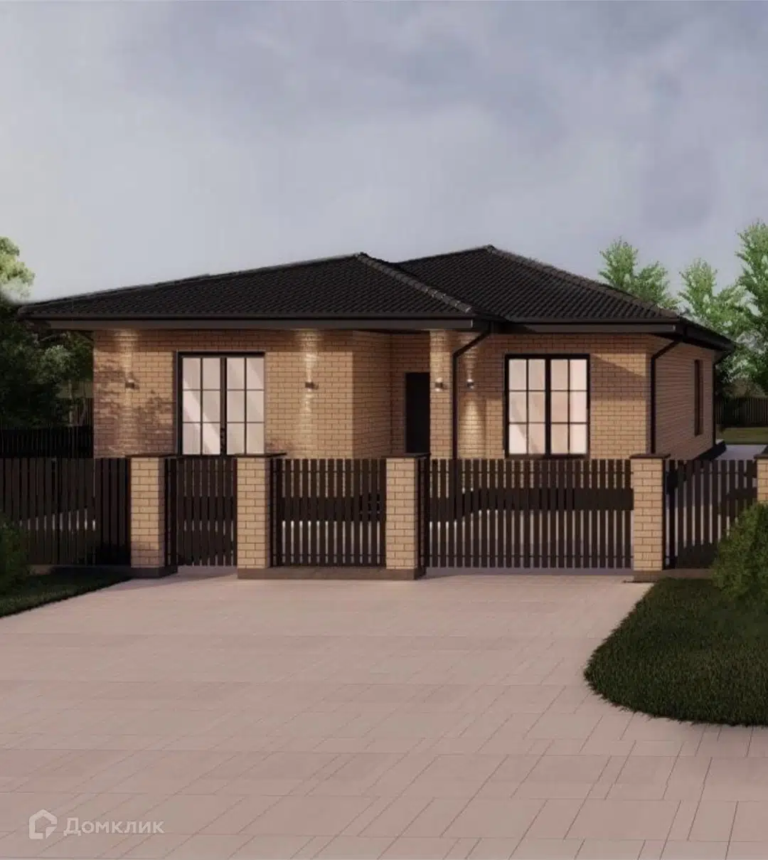 Проект дома «Дом 100 м2» компании ООО «СК ЭЛИТ ГРУПП» из материала Керамзитобетонные блоки площадью 100м² под ключ за 6500000₽ в Донецке | 1 этаж, 3 спальни, 1 санузел – Домклик