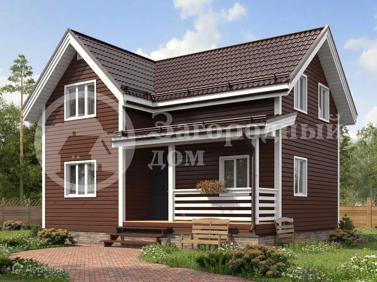 Проект дома «ДК-51» компании ООО «Загородный дом» из материала Каркасный дом площадью 97.5м² под ключ за 4054000₽ в Донецке | 2 этажа, 4 спальни, 1 санузел – Домклик