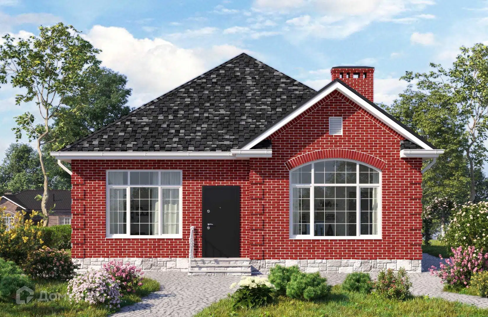 Проект дома «Проект №168» компании Новация из материала Керамические блоки площадью 106м² под ключ за 6850000₽ в Донецке | 1 этаж, 3 спальни, 1 санузел – Домклик