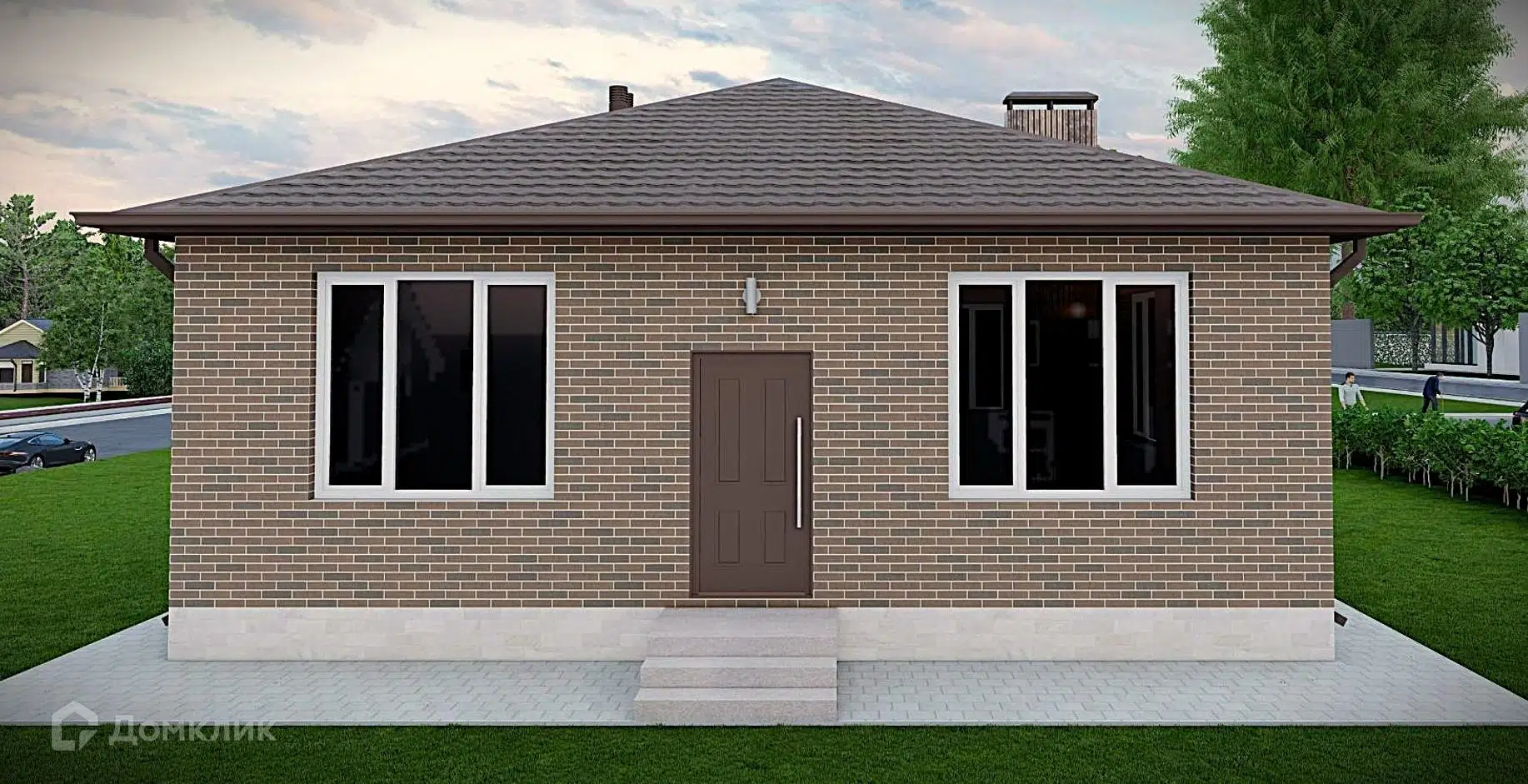 Проект дома «О5» компании Ростстрой Development из материала Газобетонные блоки площадью 90.2м² под ключ за 5360000₽ в Донецке | 1 этаж, 3 спальни, 2 санузла – Домклик