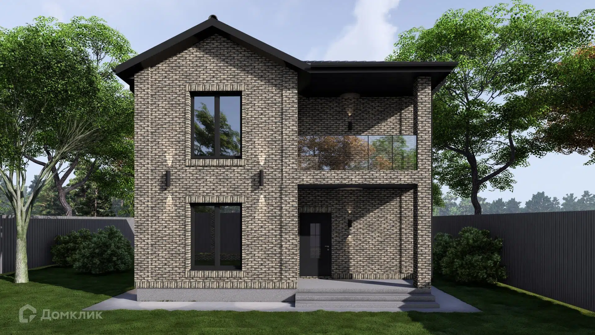Проект дома «Р-1/2025» компании СК Дом-ЮГ из материала Кирпич площадью 116.39м² под ключ за 11500000₽ в Донецке | 2 этажа, 4 спальни, 3 санузла – Домклик