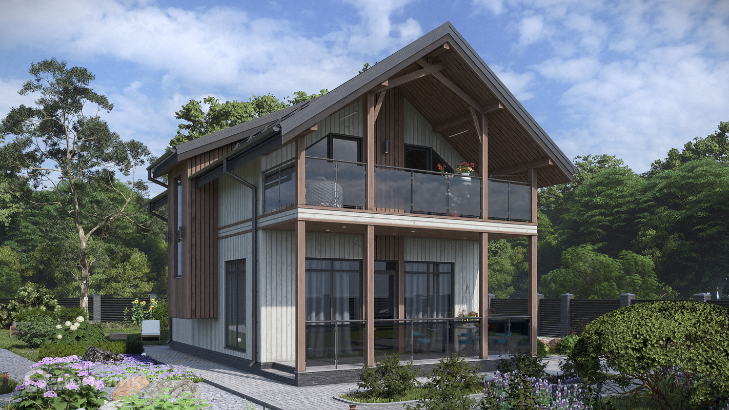 Проект дома «СВОЙ 251» компании СВОЙ из материала Каркасный дом площадью 117м² под ключ за 8196932₽ в Луганске | 2 этажа, 4 спальни, 2 санузла – Домклик