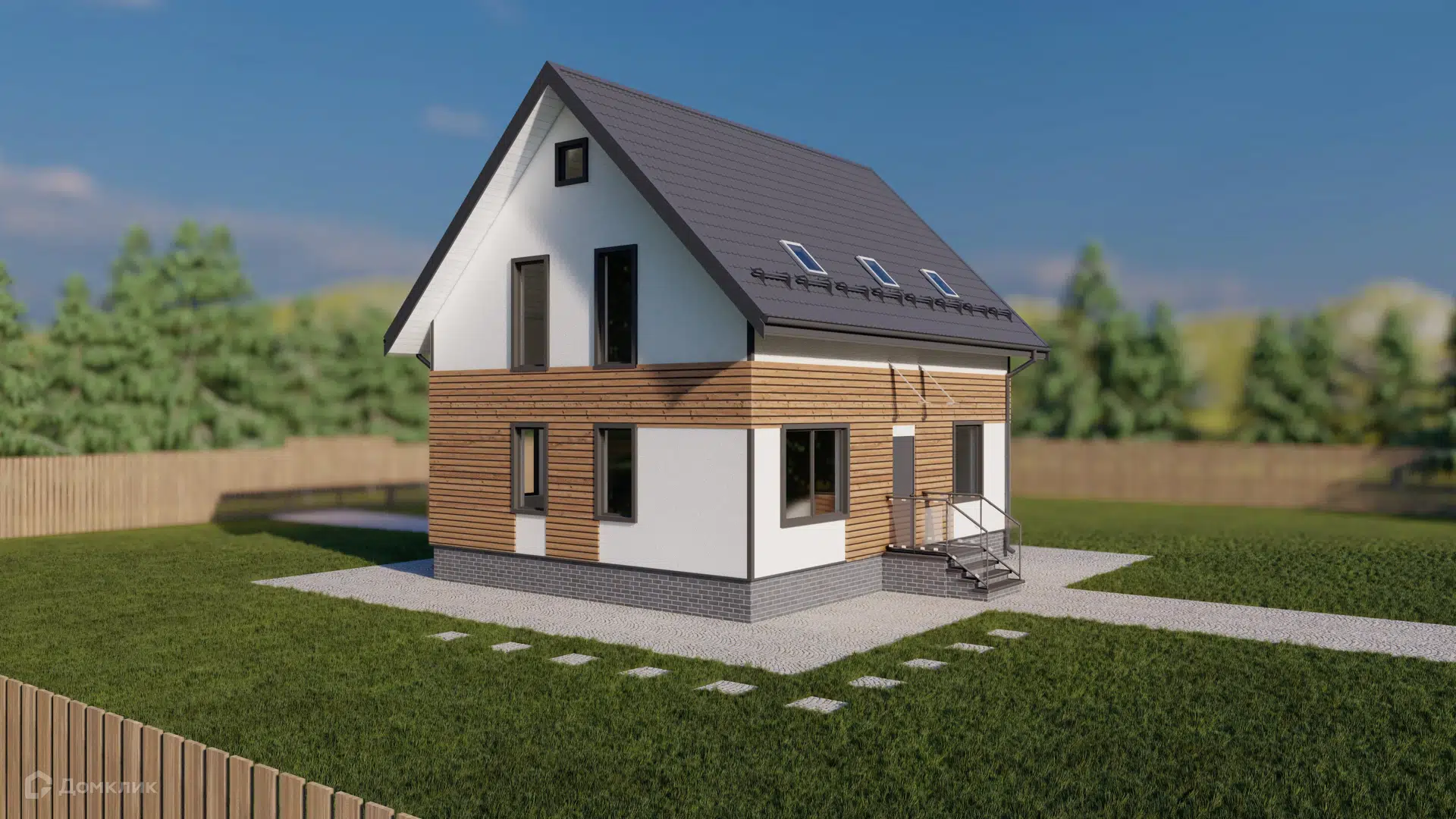 Проект дома «Семья» компании ОСИПОВИЧ из материала SIP-панели площадью 121м² под ключ за 4843600₽ в Донецке | 2 этажа, 4 спальни, 2 санузла – Домклик