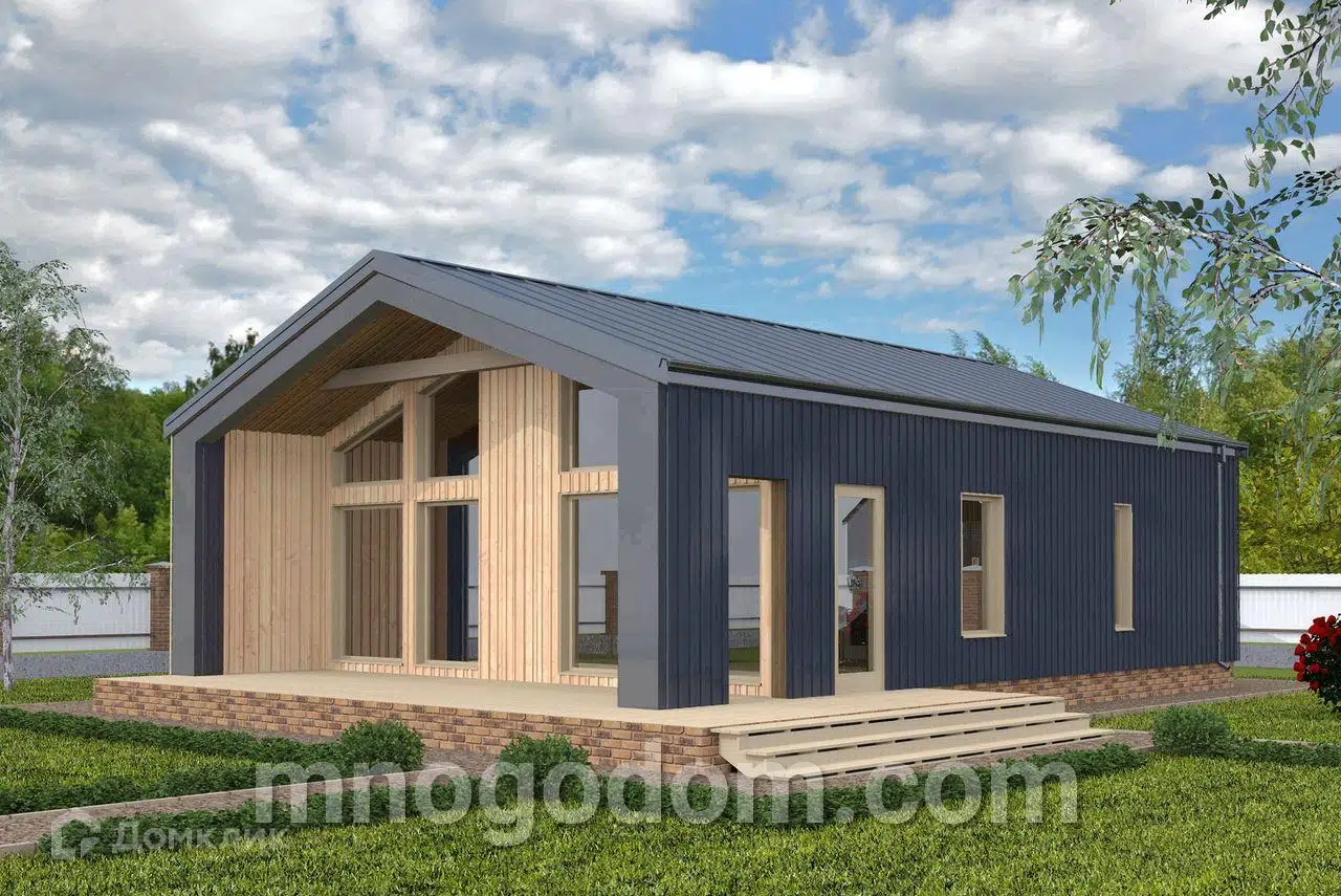 Проект дома «Дом Урбан» компании ООО МногоДом из материала Каркасный дом площадью 124м² под ключ за 5828000₽ в Донецке | 1 этаж, 2 спальни, 1 санузел – Домклик