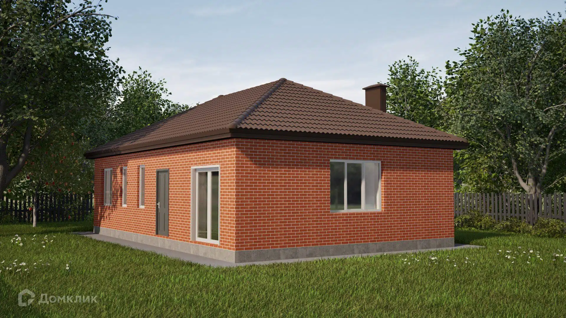 Проект дома «Проект -32093» компании ИП Петрова В.В. из материала Кирпич площадью 84м² под ключ за 4700000₽ в Донецке | 1 этаж, 3 спальни, 2 санузла – Домклик