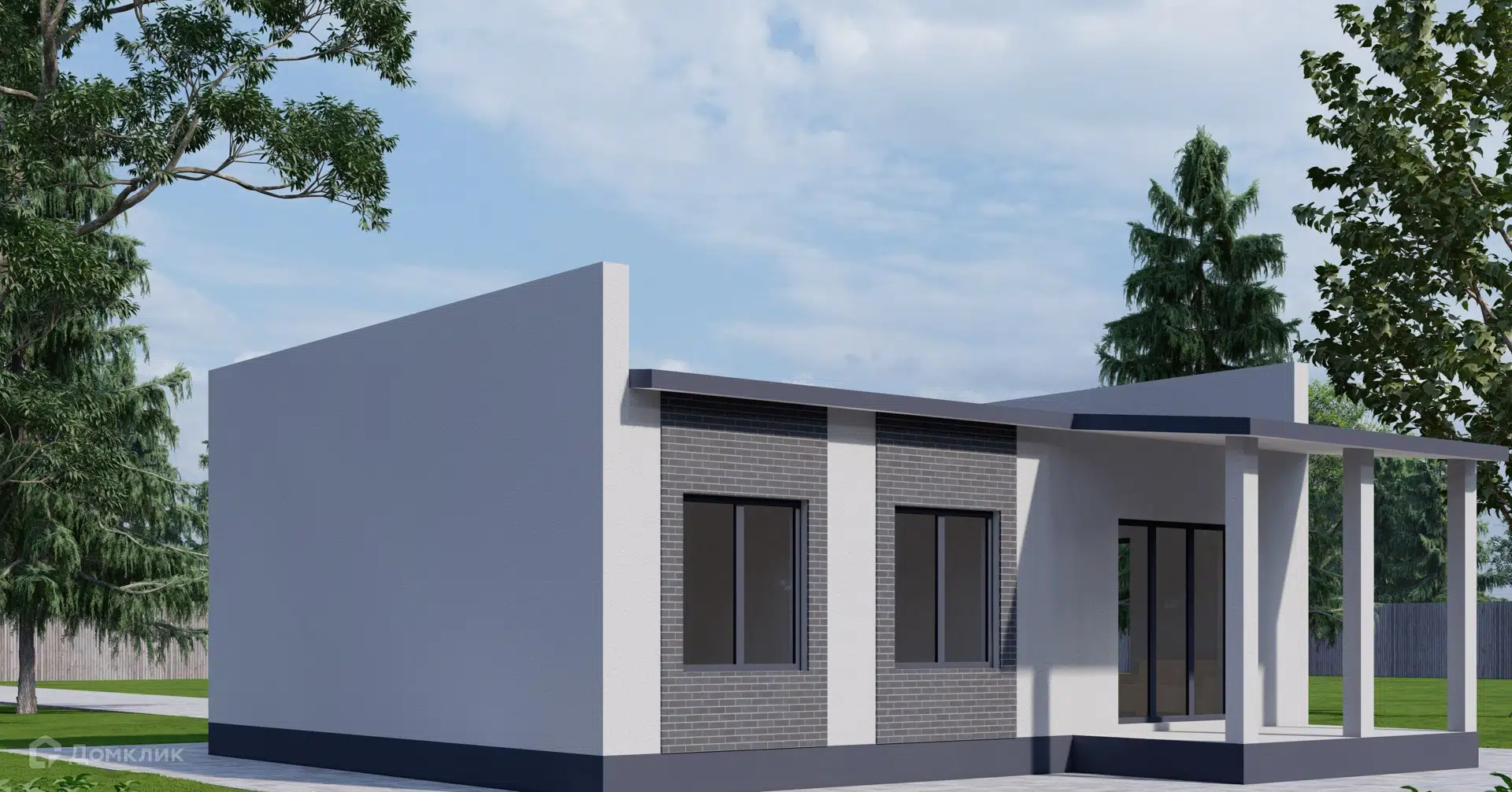Проект дома «Уютный 103» компании ООО «Биэм-Недвижимость» из материала Керамзитобетонные блоки площадью 103м² под ключ за 8300000₽ в Луганске | 1 этаж, 3 спальни, 2 санузла – Домклик