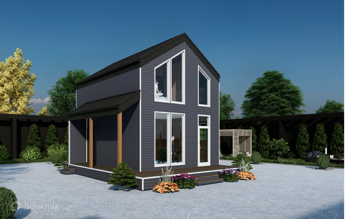 Проект дома «Двухэтажный МД-102» компании МАГАЗИН ДОМОВ из материала SIP-панели площадью 104.1м² под ключ за 6232000₽ в Донецке | 2 этажа, 3 спальни, 3 санузла – Домклик