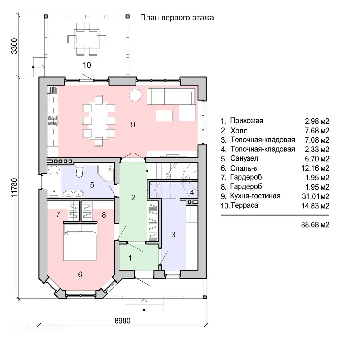 Планировка 1 этаж этажа