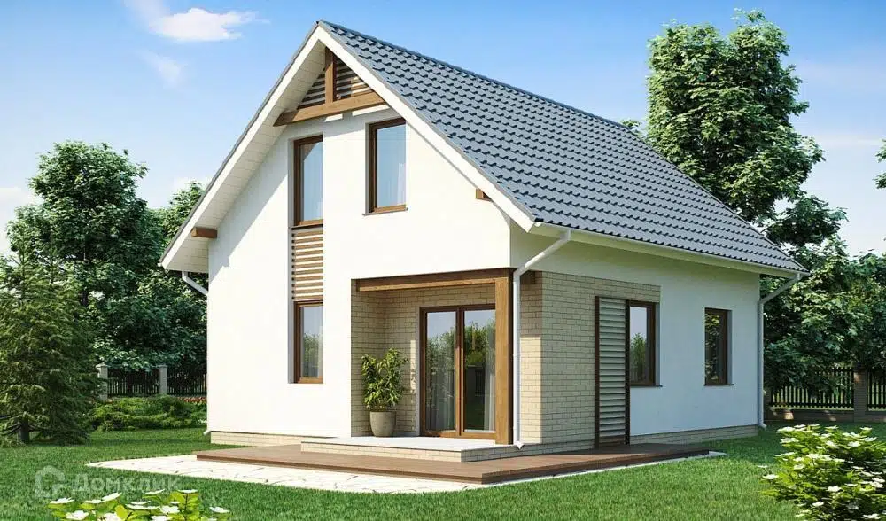 Проект дома «А91/1» компании СК «Основание» из материала Газобетонные блоки площадью 91м² под ключ за 5000000₽ в Донецке | 2 этажа, 3 спальни, 1 санузел – Домклик