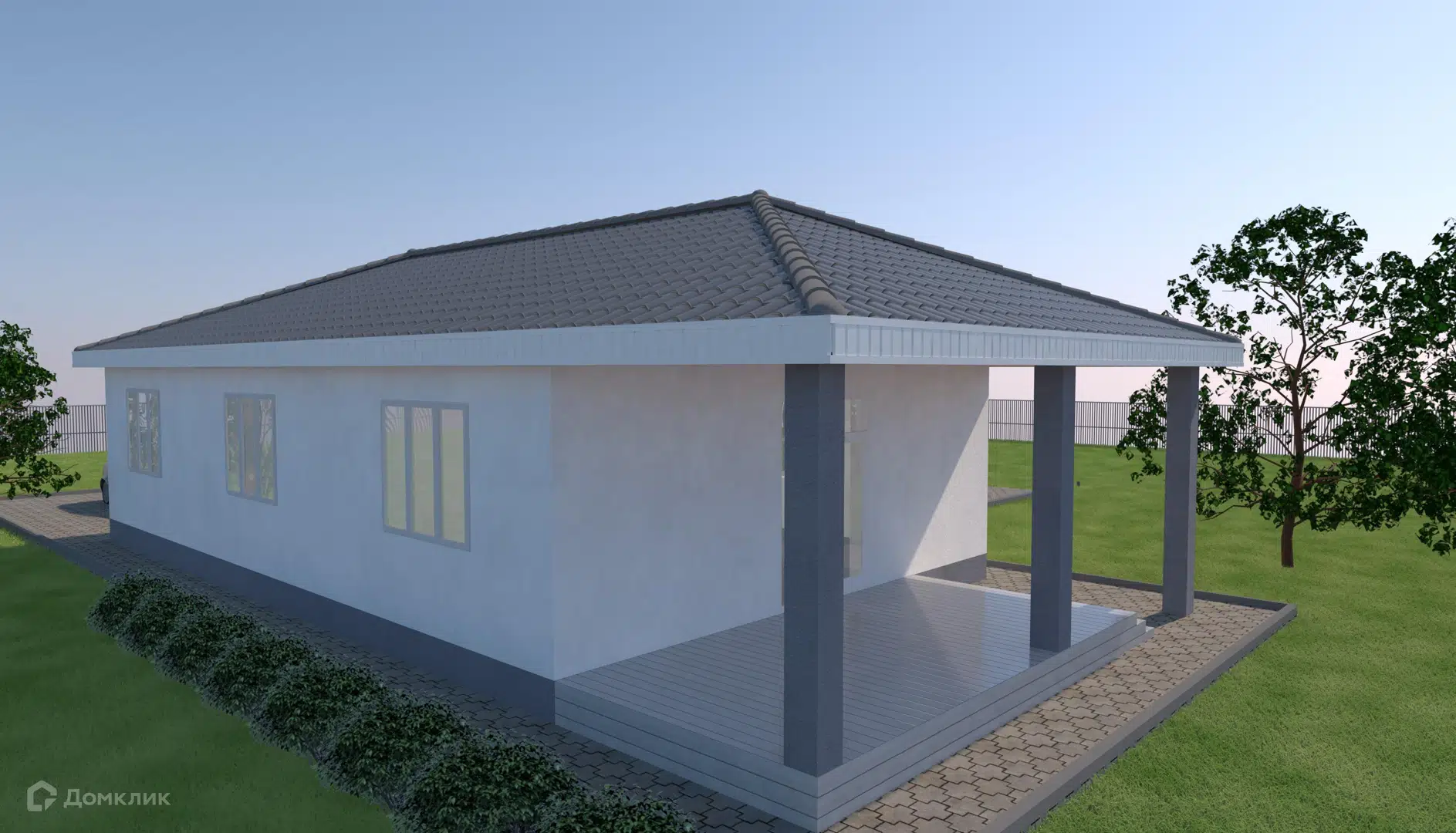 Проект дома «СФ 98» компании ООО «НОВОПАШИН» из материала Газобетонные блоки площадью 115м² под ключ за 9035000₽ в Донецке | 1 этаж, 3 спальни, 2 санузла – Домклик