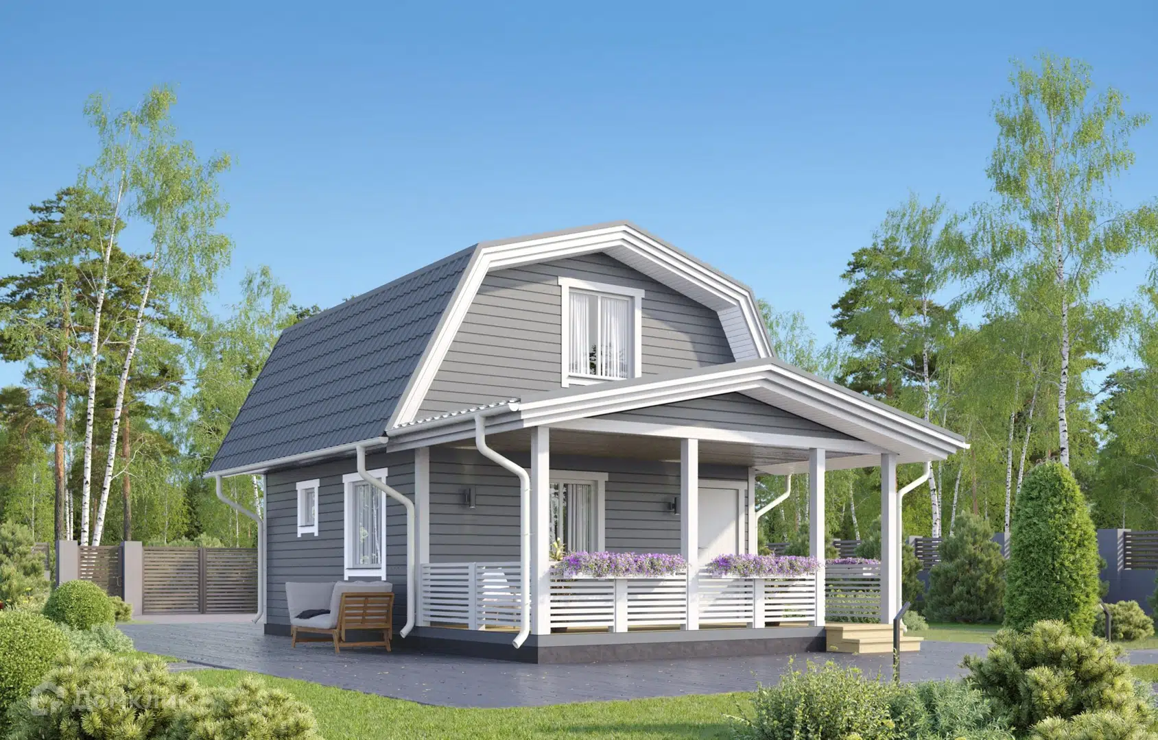 Проект дома «Сидоров» компании FamilyDom из материала Каркасный дом площадью 67.2м² под ключ за 3239000₽ в Луганске | 2 этажа, 3 спальни, 1 санузел – Домклик