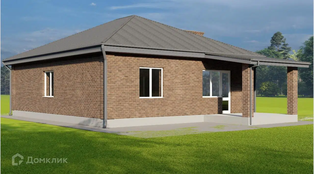 Проект дома «Современный комфорт» компании ЦН «МЕРКУРИЙ» из материала Кирпич площадью 104.7м² под ключ за 7100000₽ в Донецке | 1 этаж, 3 спальни, 1 санузел – Домклик