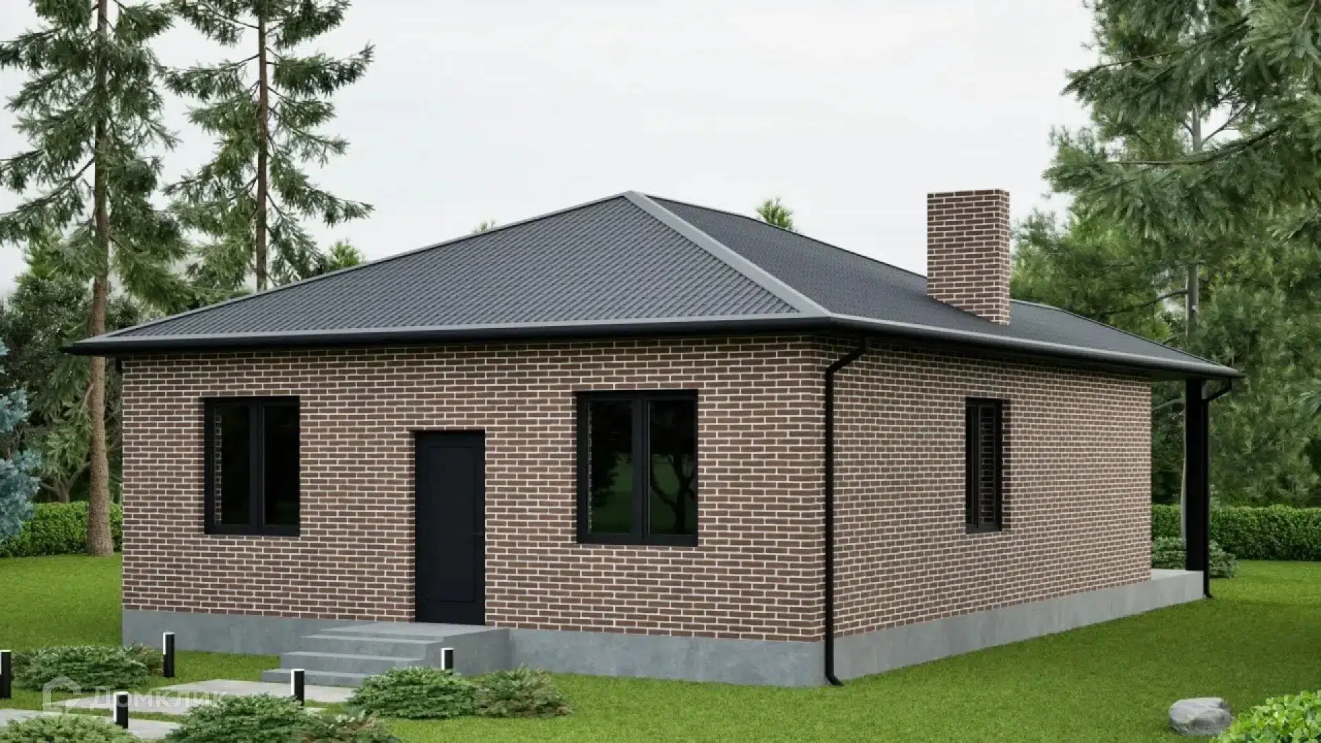 Проект дома «Семейный 2, 95.21 (83.21)» компании СК НА ВЕКА из материала Газобетонные блоки площадью 95.21м² под ключ за 5100000₽ в Донецке | 1 этаж, 4 спальни, 1 санузел – Домклик