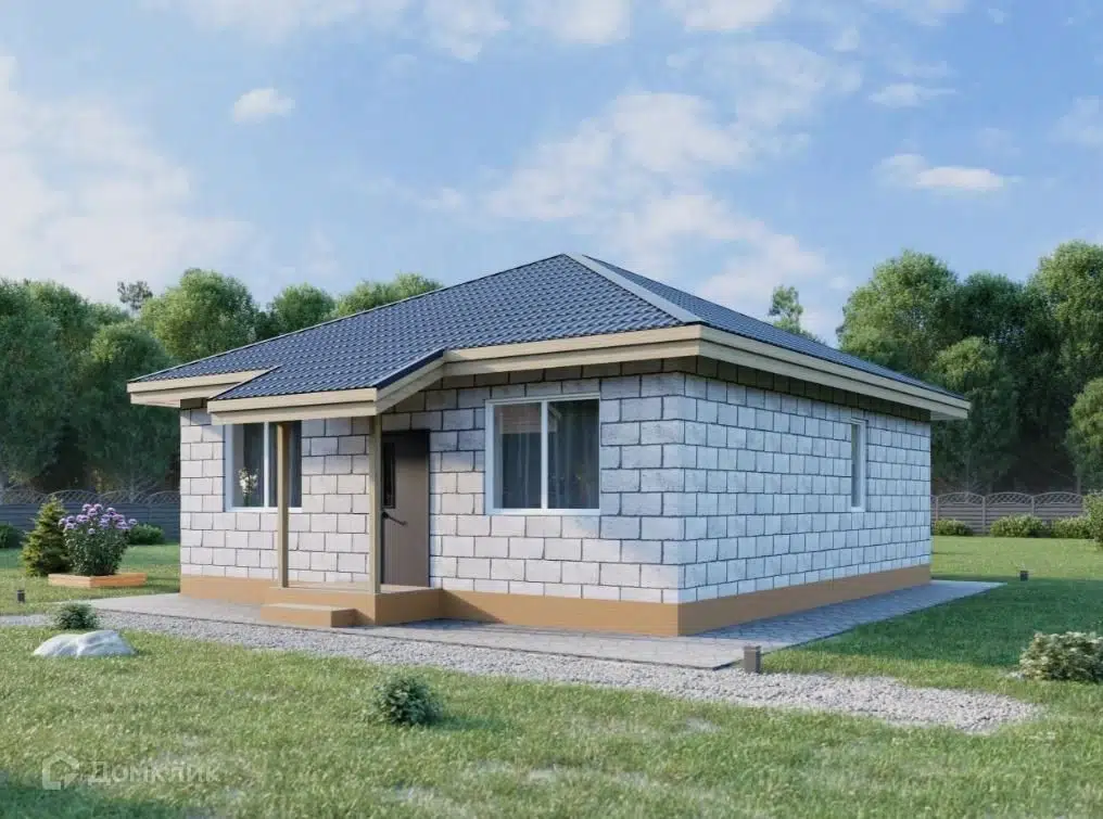 Проект дома «Голденпанд-ИД» компании Вигвам.ру из материала Газобетонные блоки площадью 71.2м² под ключ за 5744000₽ в Донецке | 1 этаж, 2 спальни, 2 санузла – Домклик