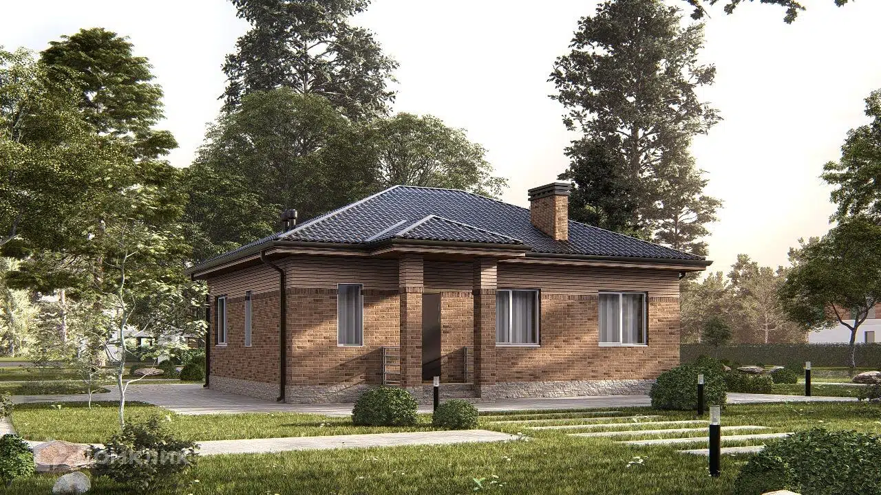 Проект дома «Эдем» компании ИП Ветринский Андрей Александрович из материала Газобетонные блоки площадью 105м² под ключ за 4735064₽ в Донецке | 1 этаж, 3 спальни, 1 санузел – Домклик