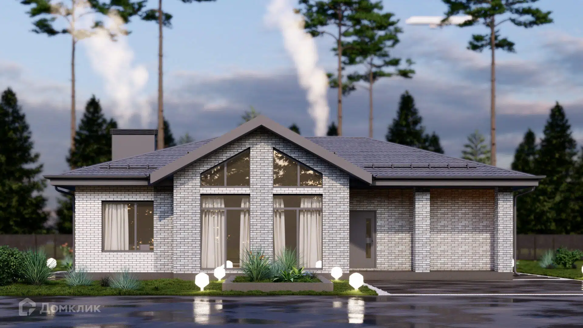 Проект дома «КП-118» компании Каркас Поволжья из материала Керамические блоки площадью 118м² под ключ за 9200000₽ в Донецке | 1 этаж, 3 спальни, 2 санузла – Домклик