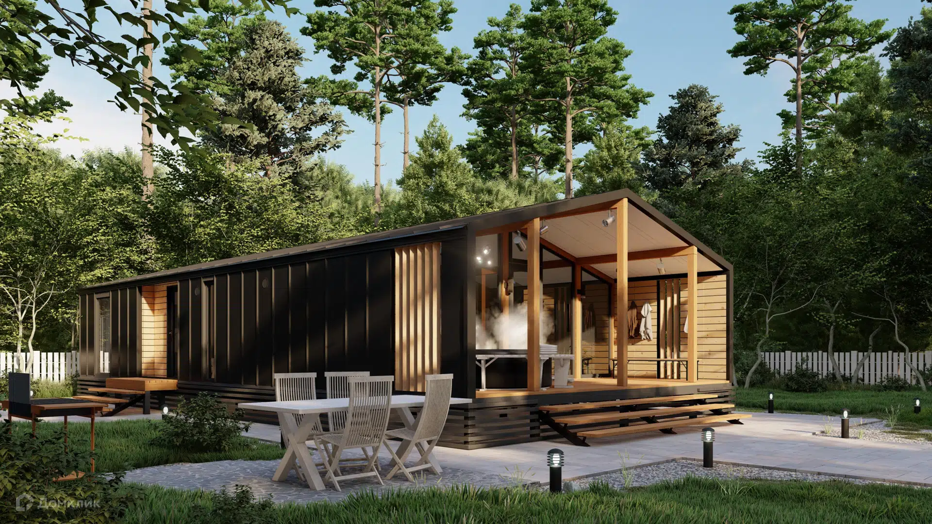 Проект дома «К1-77» компании ООО «Вирмак» из материала SIP-панели площадью 77м² под ключ за 3480650₽ в Донецке | 1 этаж, 3 спальни, 1 санузел – Домклик