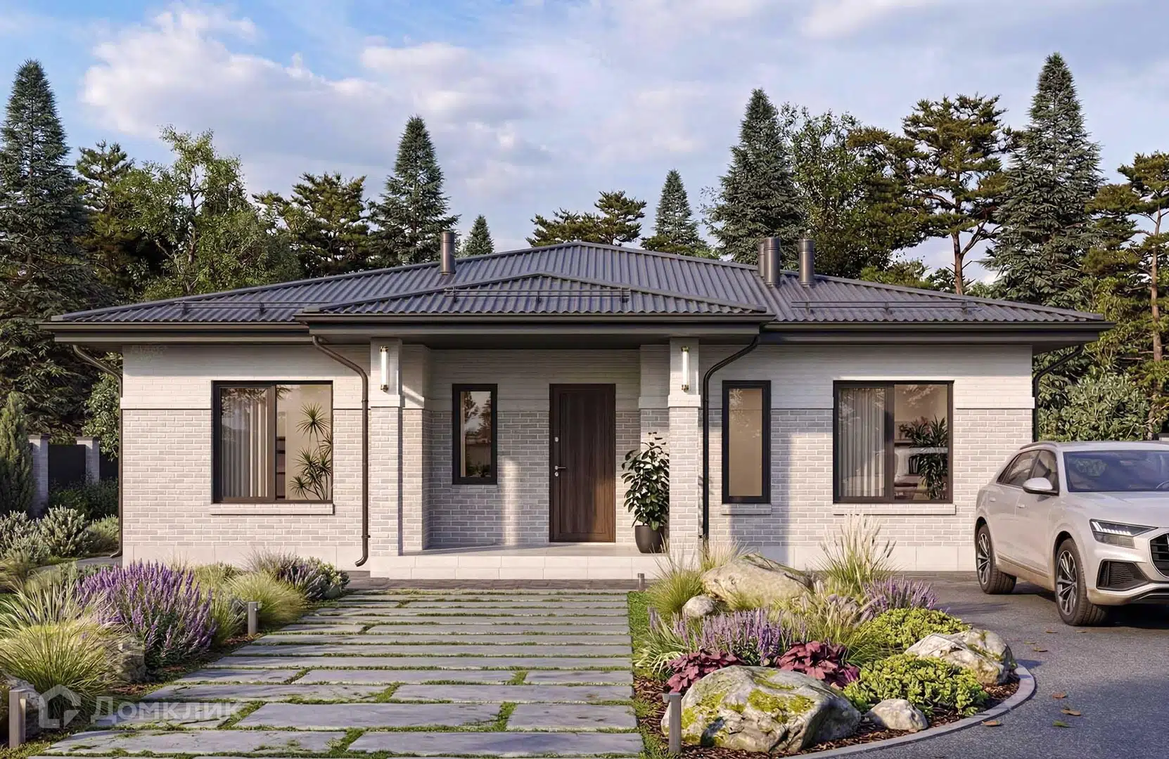 Проект дома «Проект №450» компании Новация из материала Керамические блоки площадью 114м² под ключ за 6864000₽ в Донецке | 1 этаж, 3 спальни, 2 санузла – Домклик