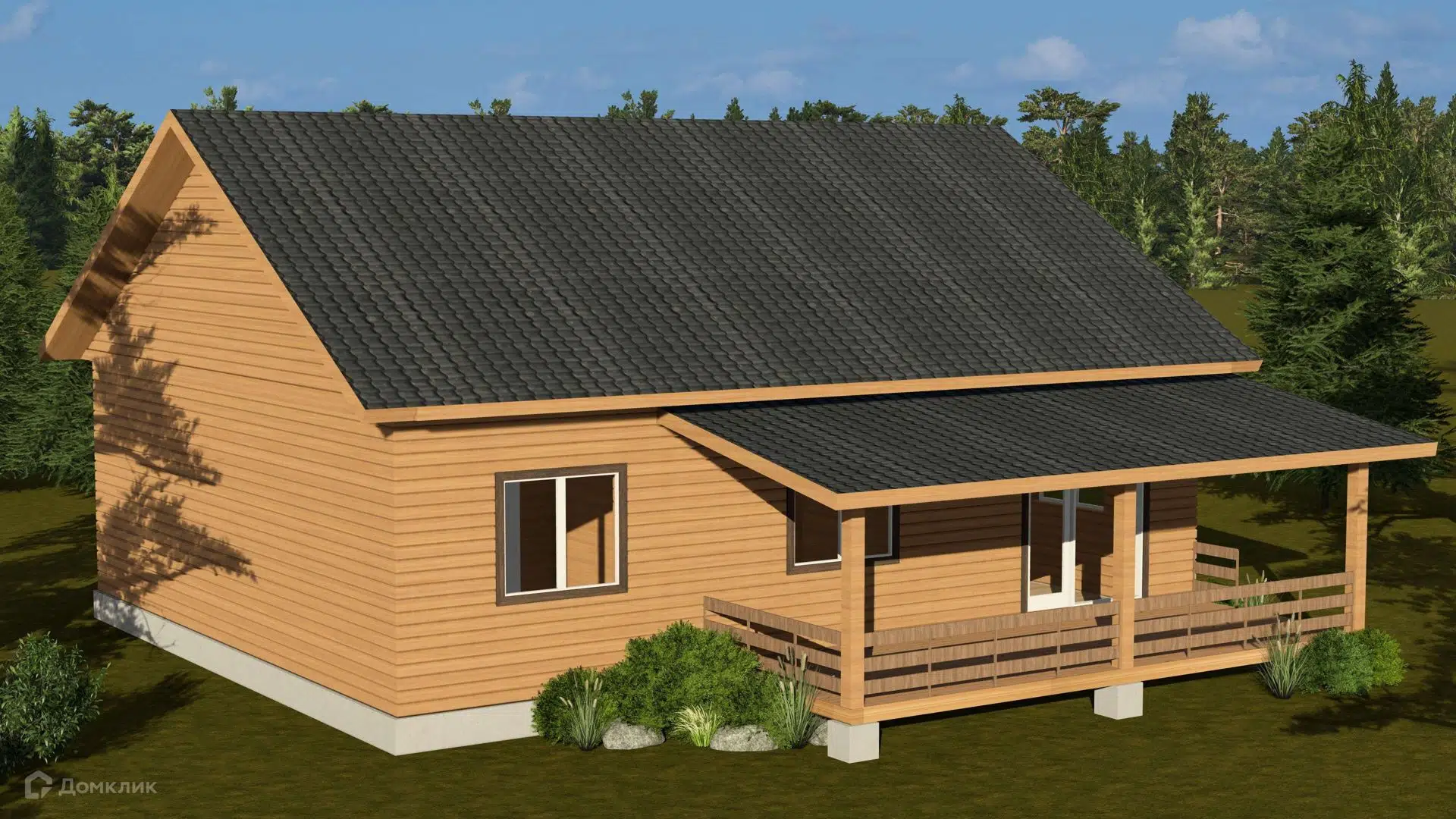 Проект дома «Дом из бруса ТА-105,8 (без гаража)» компании Построй Свой Дом_ИП из материала Профилированный брус площадью 105.8м² под ключ за 5574932₽ в Донецке | 1 этаж, 3 спальни, 1 санузел – Домклик