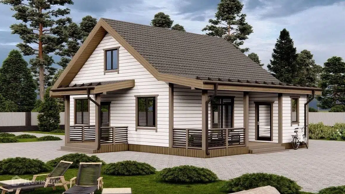 Проект дома «Бенита "Оптимальный"» компании ИП САРГИСЯН ОВАНЕС БЕНИАМИНОВИЧ из материала Профилированный брус площадью 85.5м² под ключ за 5985000₽ в Донецке | 1 этаж, 3 спальни, 1 санузел – Домклик