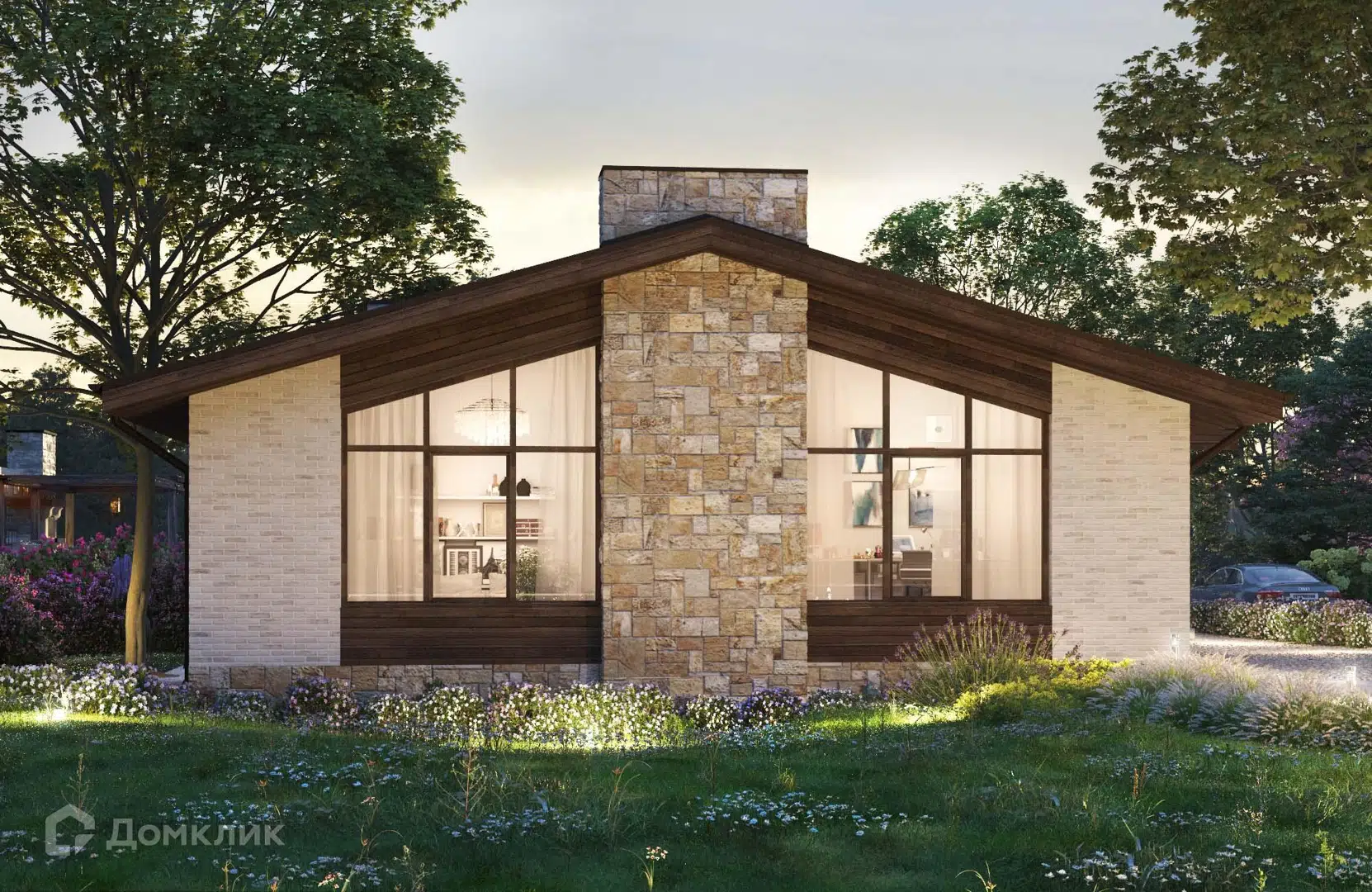 Проект дома «Проект №90» компании Новация из материала Кирпич площадью 122м² под ключ за 7850000₽ в Донецке | 1 этаж, 3 спальни, 2 санузла – Домклик