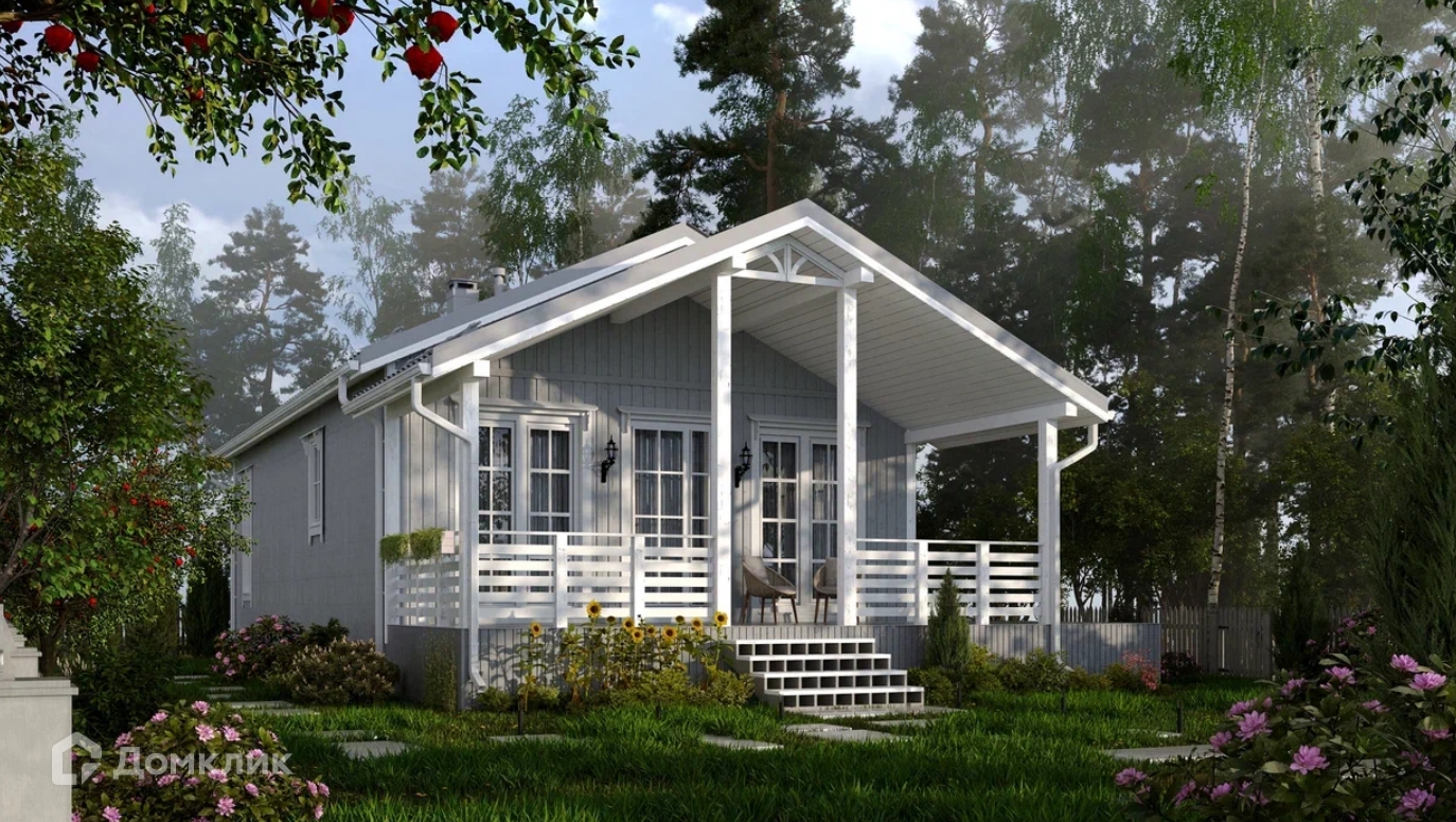 Проект дома «Дом восходящего солнца» компании Пока нет Дома из материала Модульный дом площадью 104.6м² под ключ за 9000000₽ в Донецке | 1 этаж, 2 спальни, 1 санузел – Домклик