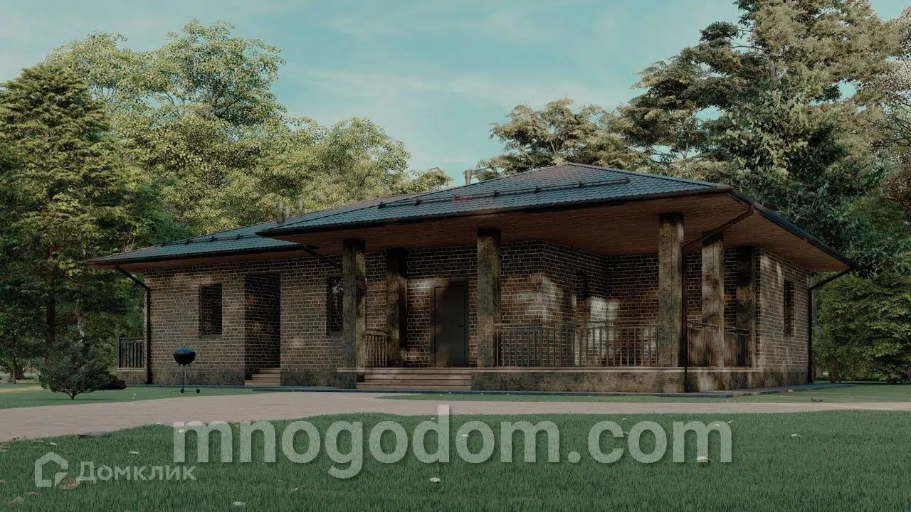 Проект дома «Дом Клод» компании ООО МногоДом из материала Каркасный дом площадью 158м² под ключ за 7426000₽ в Донецке | 1 этаж, 2 спальни, 2 санузла – Домклик