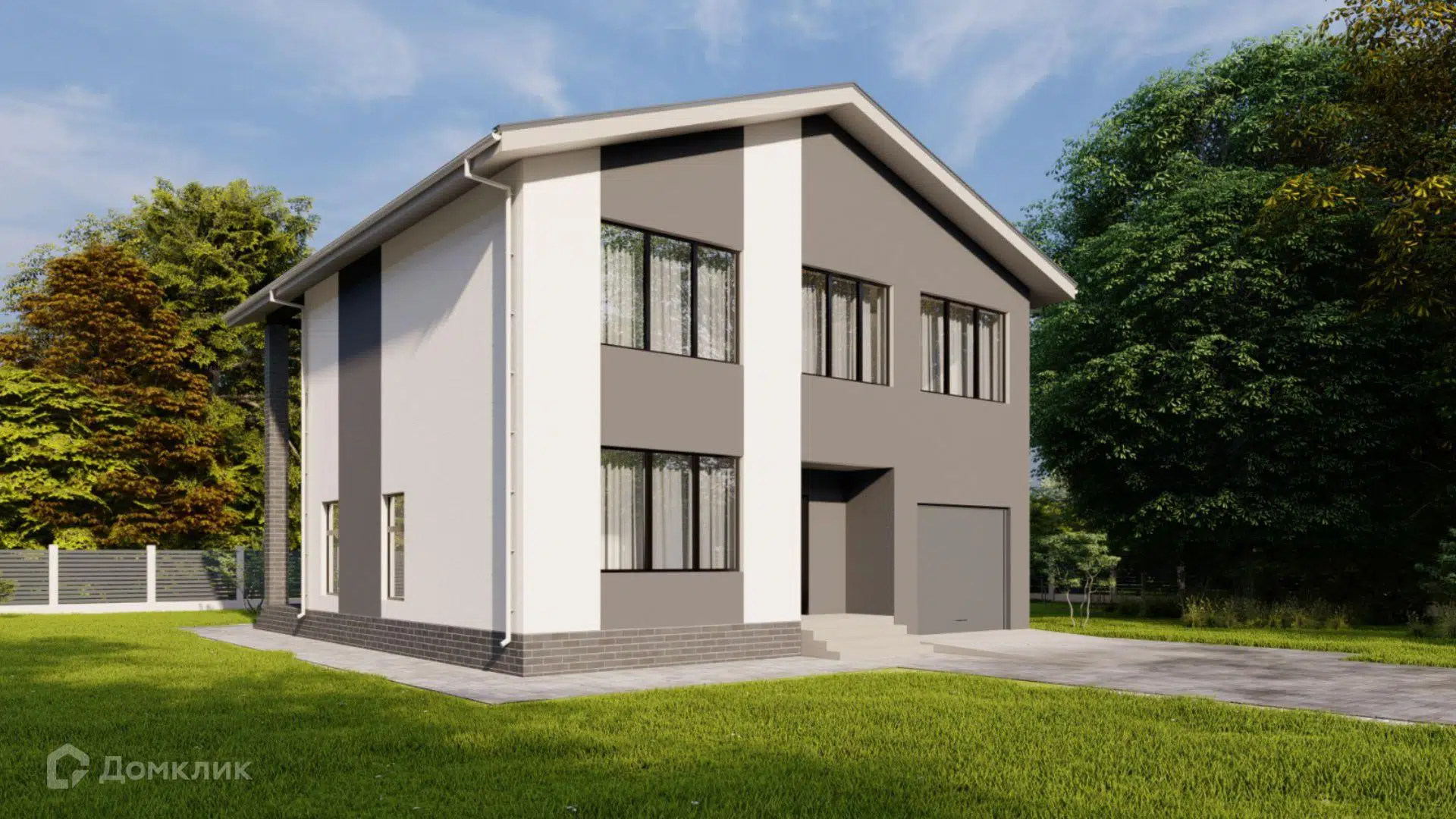 Проект дома «Дом "Бремен"» компании ООО СК Добрострой из материала Газобетонные блоки площадью 163.3м² под ключ за 9500000₽ в Донецке | 2 этажа, 4 спальни, 2 санузла – Домклик