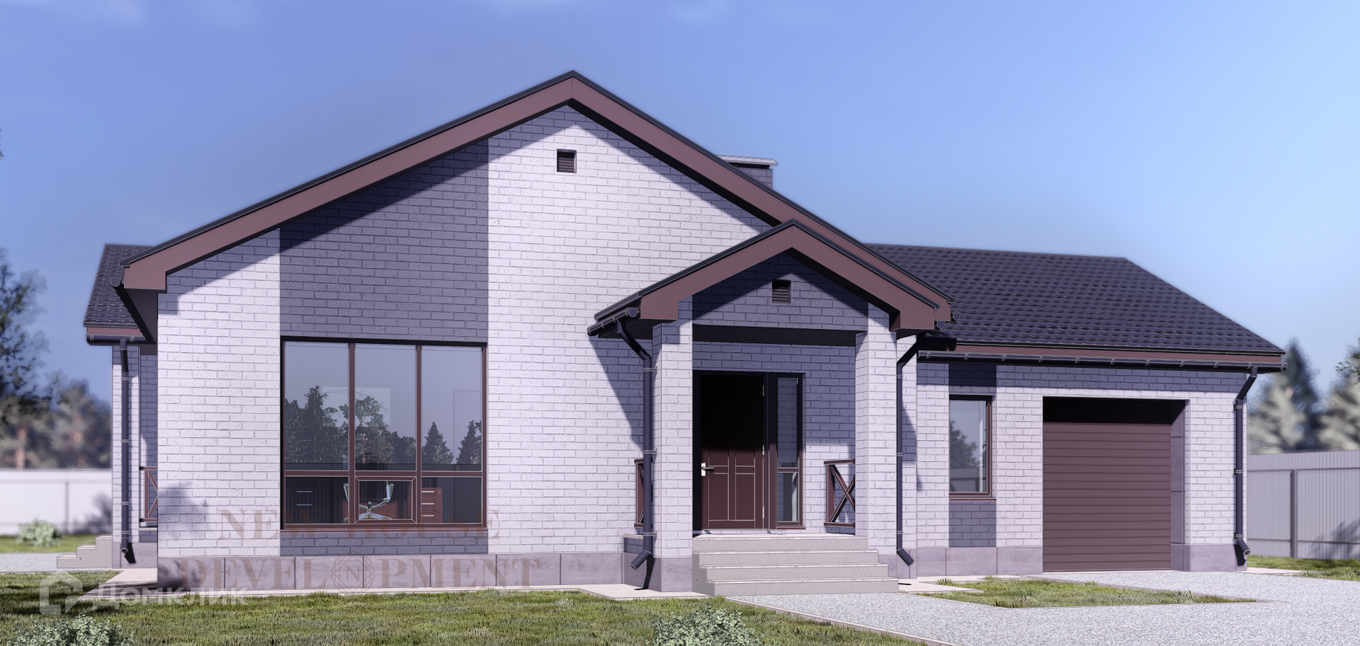 Проект дома «NHD-125» компании NEW HOUSE DEVELOPMENT из материала Газобетонные блоки площадью 197.3м² под ключ за 15245086₽ в Донецке | 1 этаж, 4 спальни, 2 санузла – Домклик