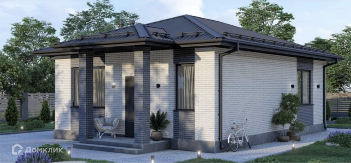 Проект дома «R-85» компании Regnum из материала Бетонные блоки площадью 82.2м² под ключ за 5800000₽ в Донецке | 1 этаж, 3 спальни, 1 санузел – Домклик