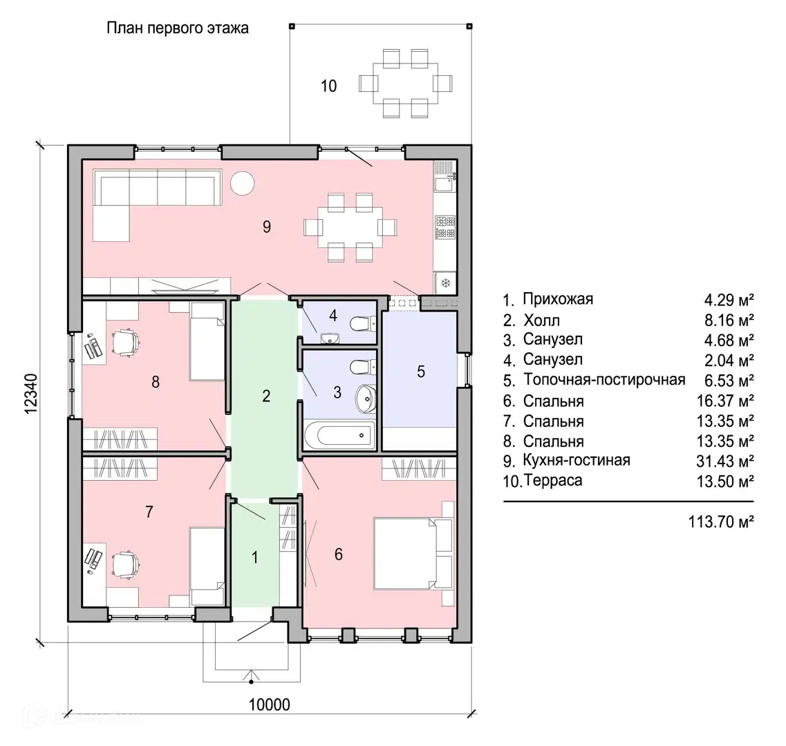 Планировка 1 этаж этажа
