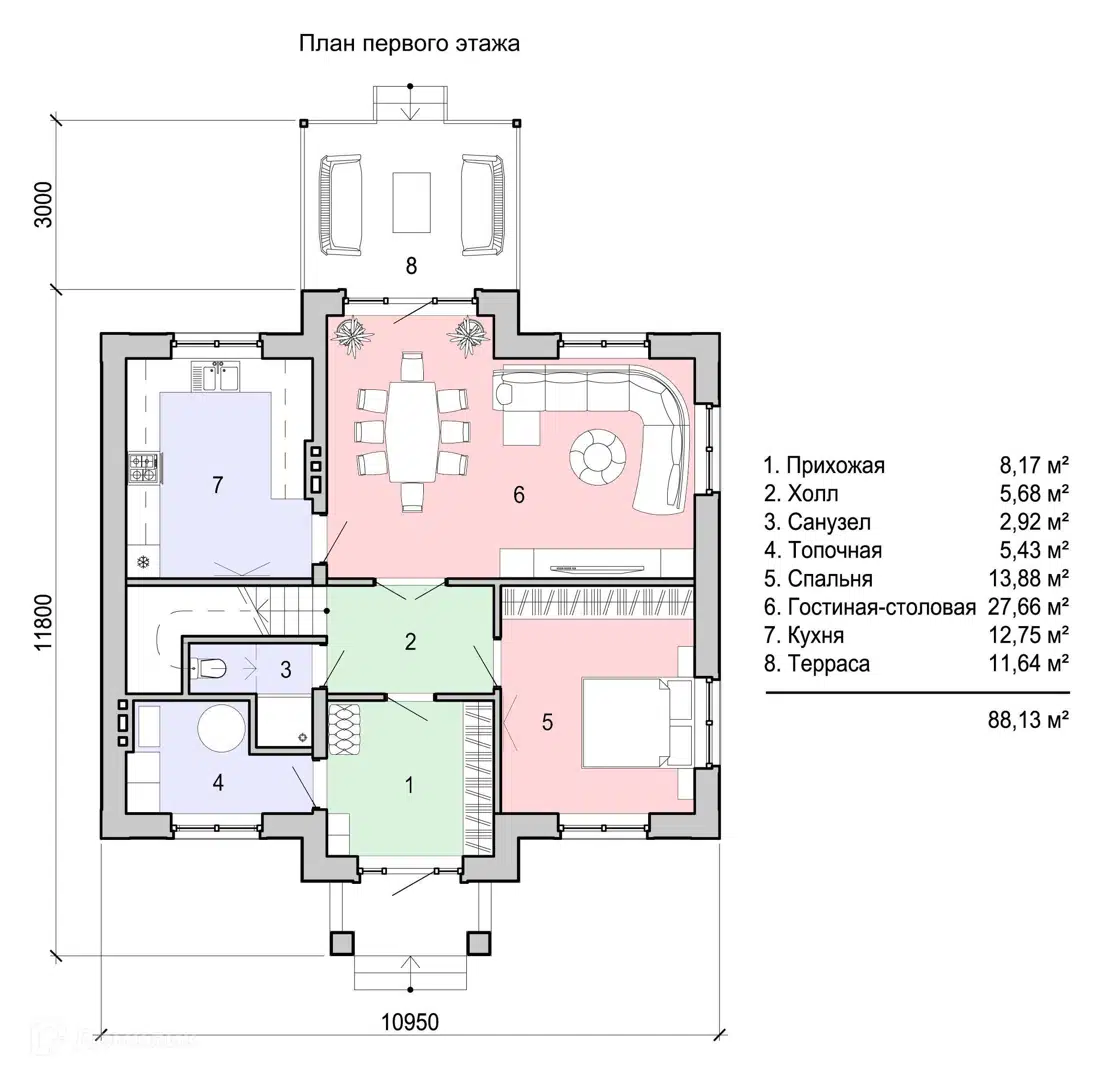 Планировка 1 этаж этажа