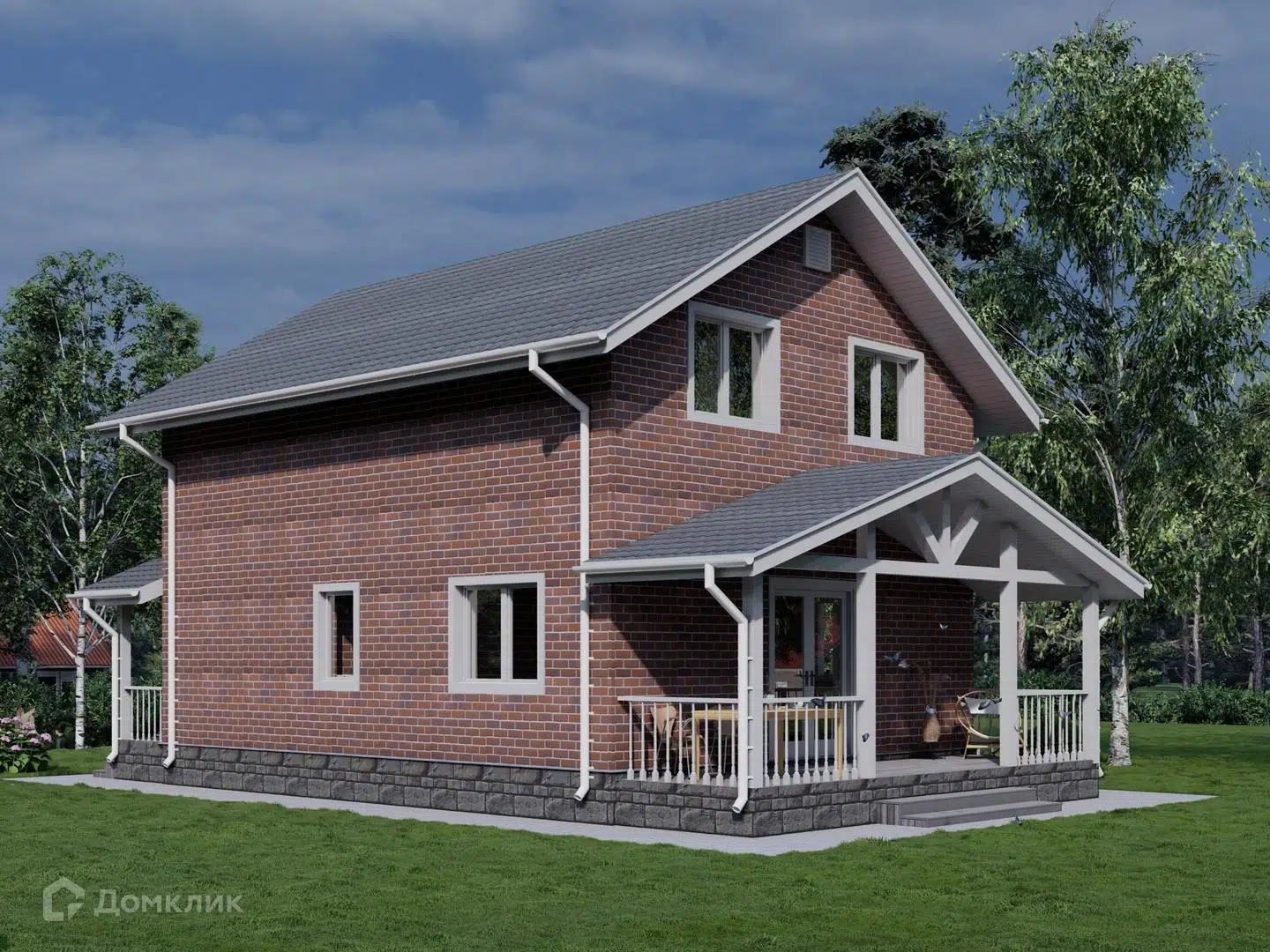 Проект дома «КД-82» компании СК «Честный Дом» из материала Каркасный дом площадью 114.5м² под ключ за 6783000₽ в Донецке | 2 этажа, 5 спален, 2 санузла – Домклик