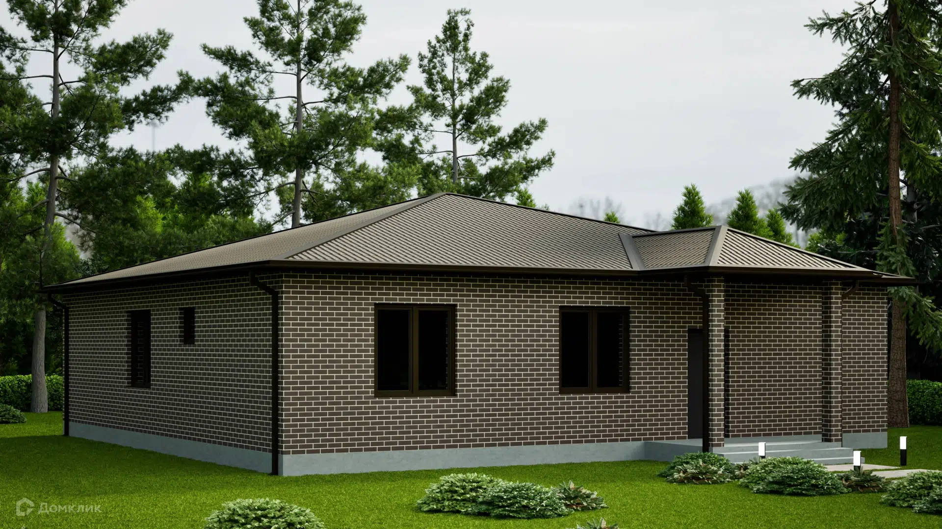 Проект дома «П24 Семейный 3-100» компании СК НА ВЕКА из материала Газобетонные блоки площадью 149.66м² под ключ за 7300000₽ в Донецке | 1 этаж, 3 спальни, 1 санузел – Домклик