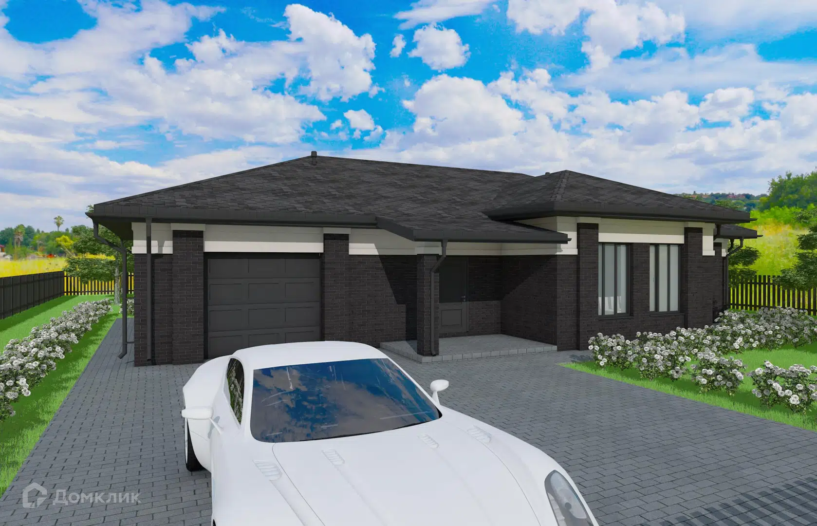 Проект дома «ND77676 Классик Black» компании Nest Development из материала Керамические блоки площадью 211.91м² под ключ за 12000000₽ в Донецке | 1 этаж, 4 спальни, 3 санузла – Домклик