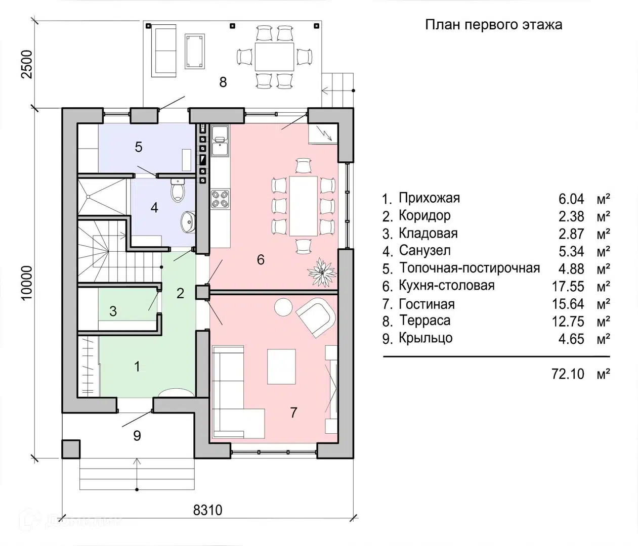 Планировка 1 этаж этажа