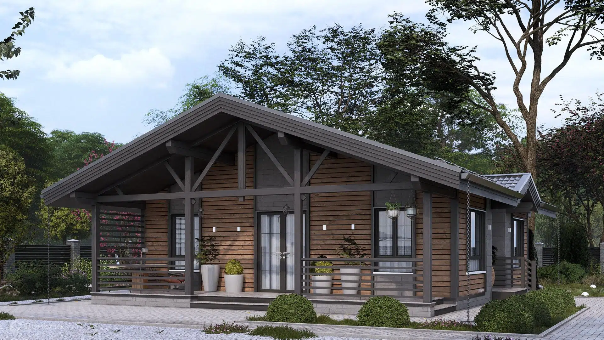 Проект дома «СВОЙ 199» компании СВОЙ из материала Каркасный дом площадью 88м² под ключ за 5565139₽ в Донецке | 1 этаж, 3 спальни, 1 санузел – Домклик