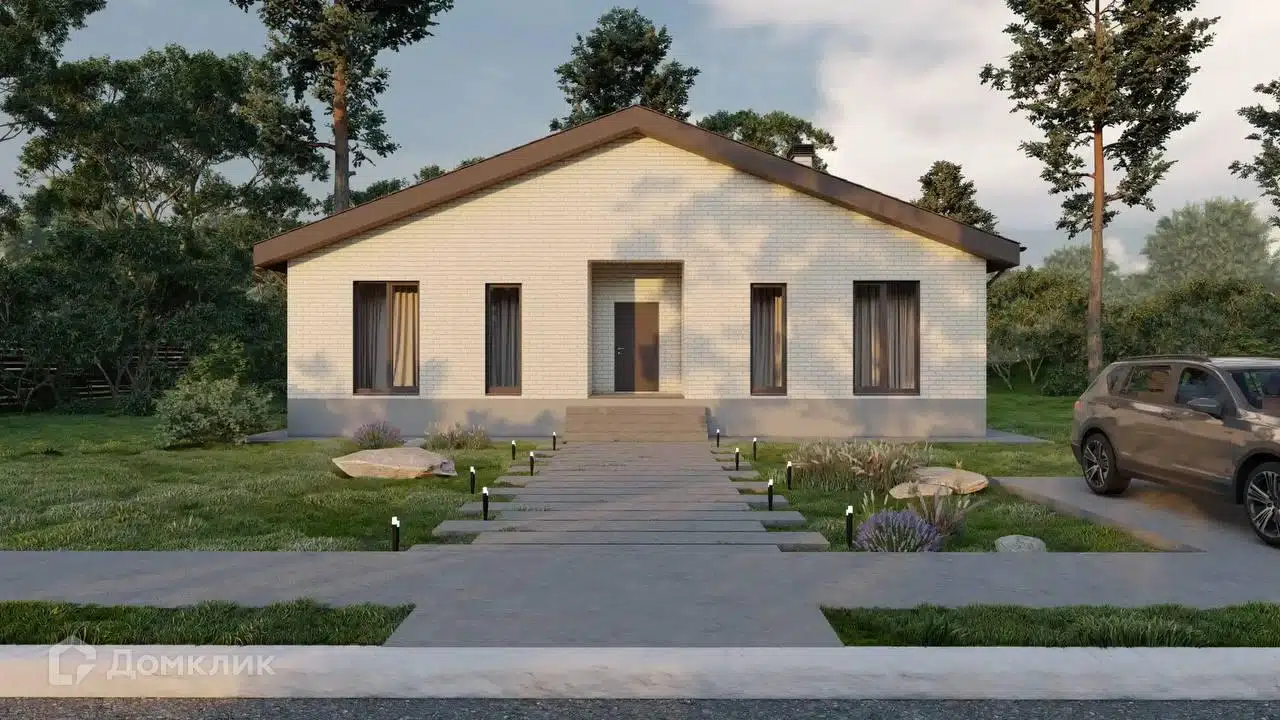 Проект дома «Дом в скандинавском стиле» компании ООО «ЕРОСН» из материала Кирпич площадью 137м² под ключ за 7535000₽ в Луганске | 1 этаж, 4 спальни, 2 санузла – Домклик