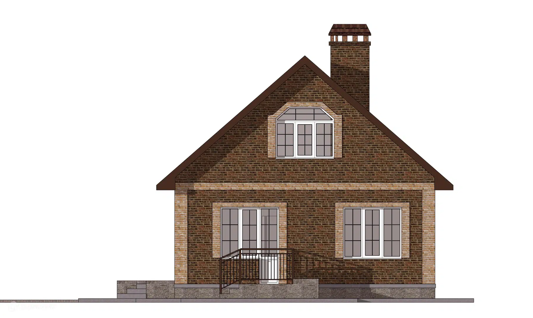 Проект дома «Дом двухэтажный 103 кв.м.» компании ИП Гордиенко СН из материала Газобетонные блоки площадью 103м² под ключ за 4650000₽ в Донецке | 2 этажа, 4 спальни, 1 санузел – Домклик