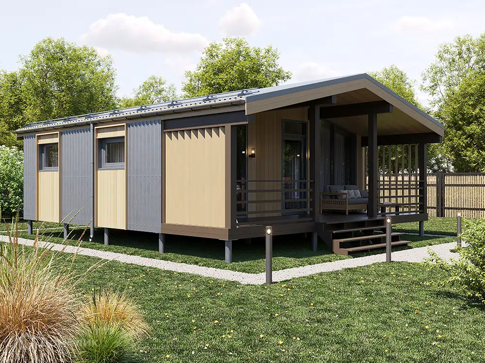 Проект дома «БАРН 54» компании ООО СМК «ДЕМИДОВСКИЙ» из материала Панельно-каркасная технология площадью 54.5м² под ключ за 3760000₽ в Донецке | 1 этаж, 2 спальни, 1 санузел – Домклик