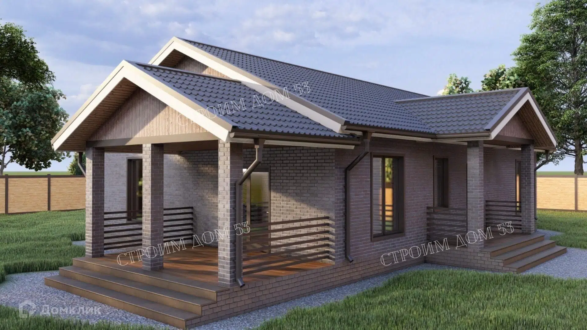 Проект дома «Одноэтажный дом из газобетона 17х10м ГБ-21» компании СК Строим Дом 53 из материала Газобетонные блоки площадью 135.7м² под ключ за 6450000₽ в Донецке | 1 этаж, 3 спальни, 2 санузла – Домклик