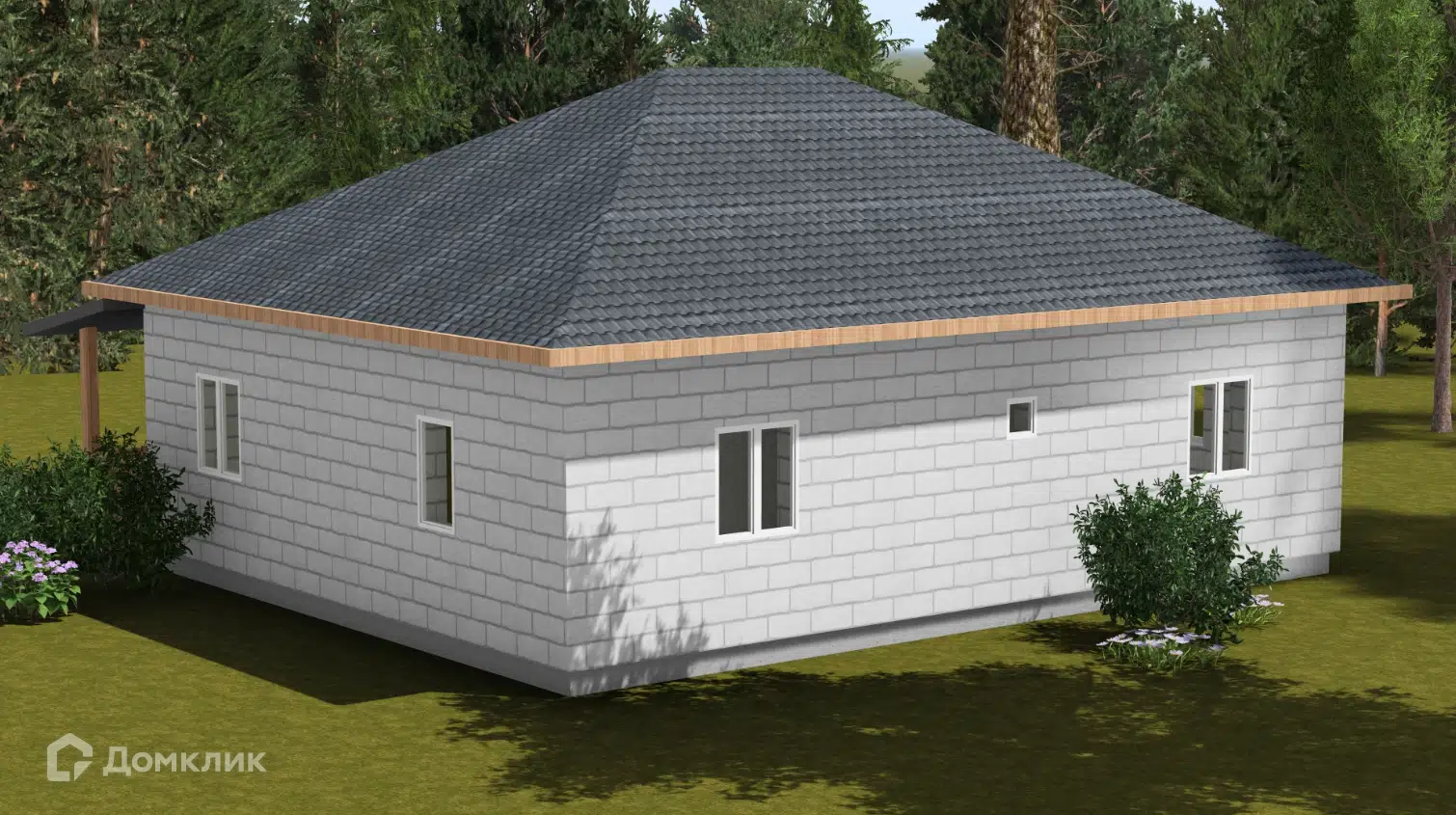 Проект дома «Дом из полистиролбетона ТА-111,7» компании Построй Свой Дом_ИП из материала Пенобетонные блоки площадью 111.7м² под ключ за 11262999₽ в Донецке | 1 этаж, 3 спальни, 1 санузел – Домклик